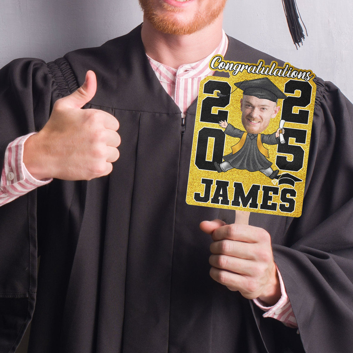 Graduation Fan We're So Proud Of You - Custom Graduation Fan With Picture