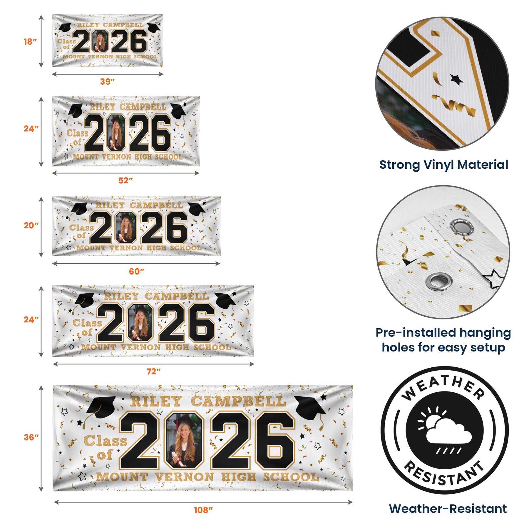 Graduation Custom - Personalized Photo Banner