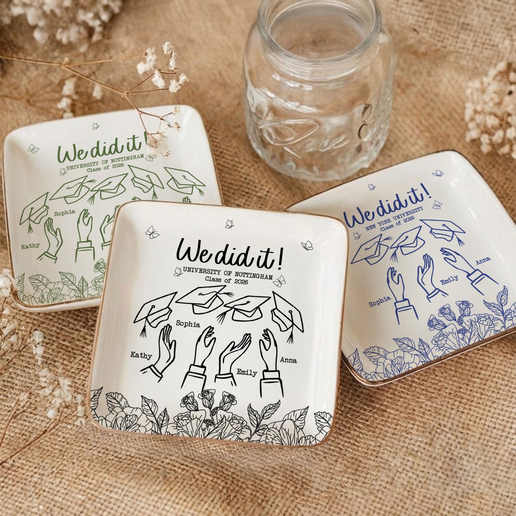 Graduation Gift For Friends - Personalized Jewelry Dish