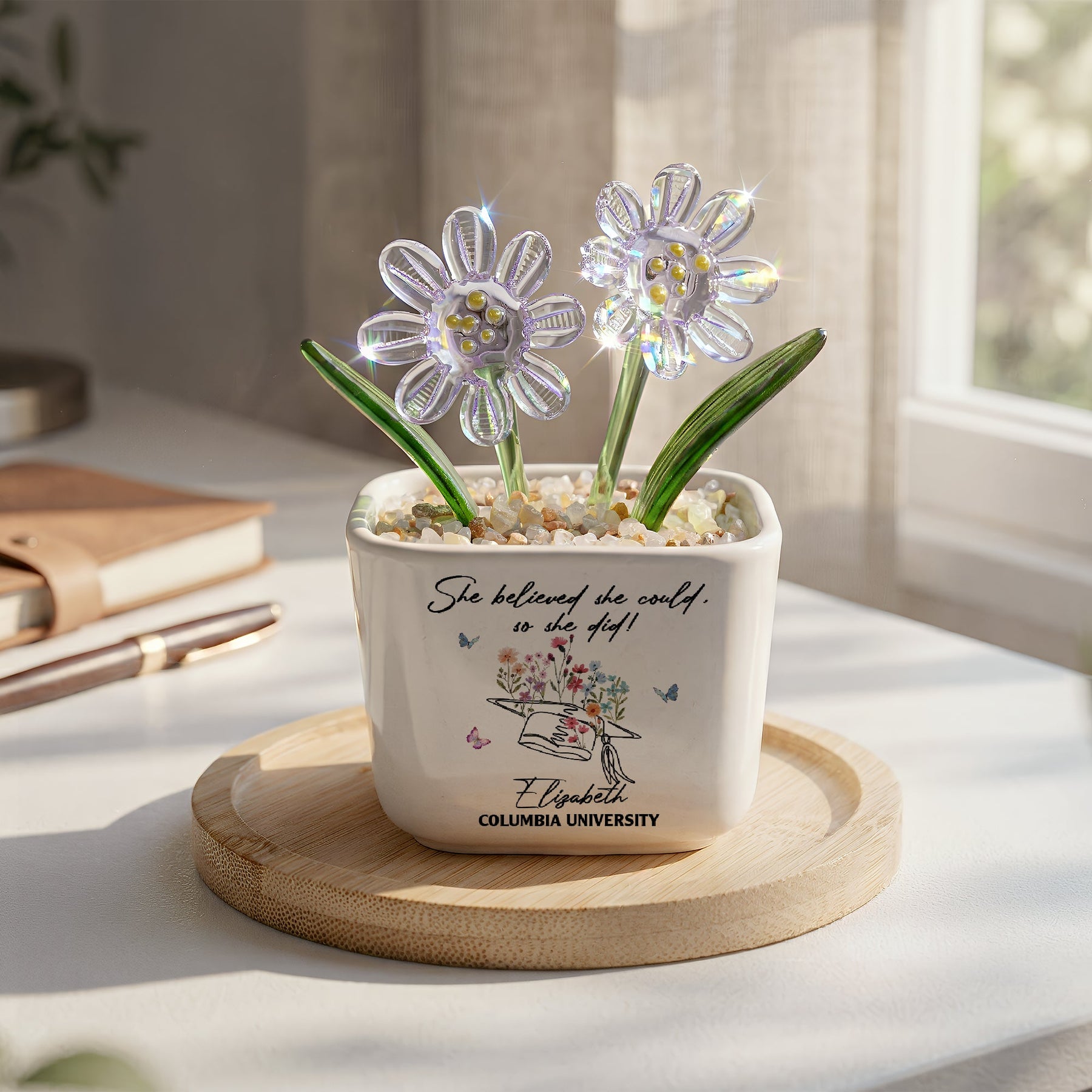 Graduation Gift For Her - Personalized Plant Pot