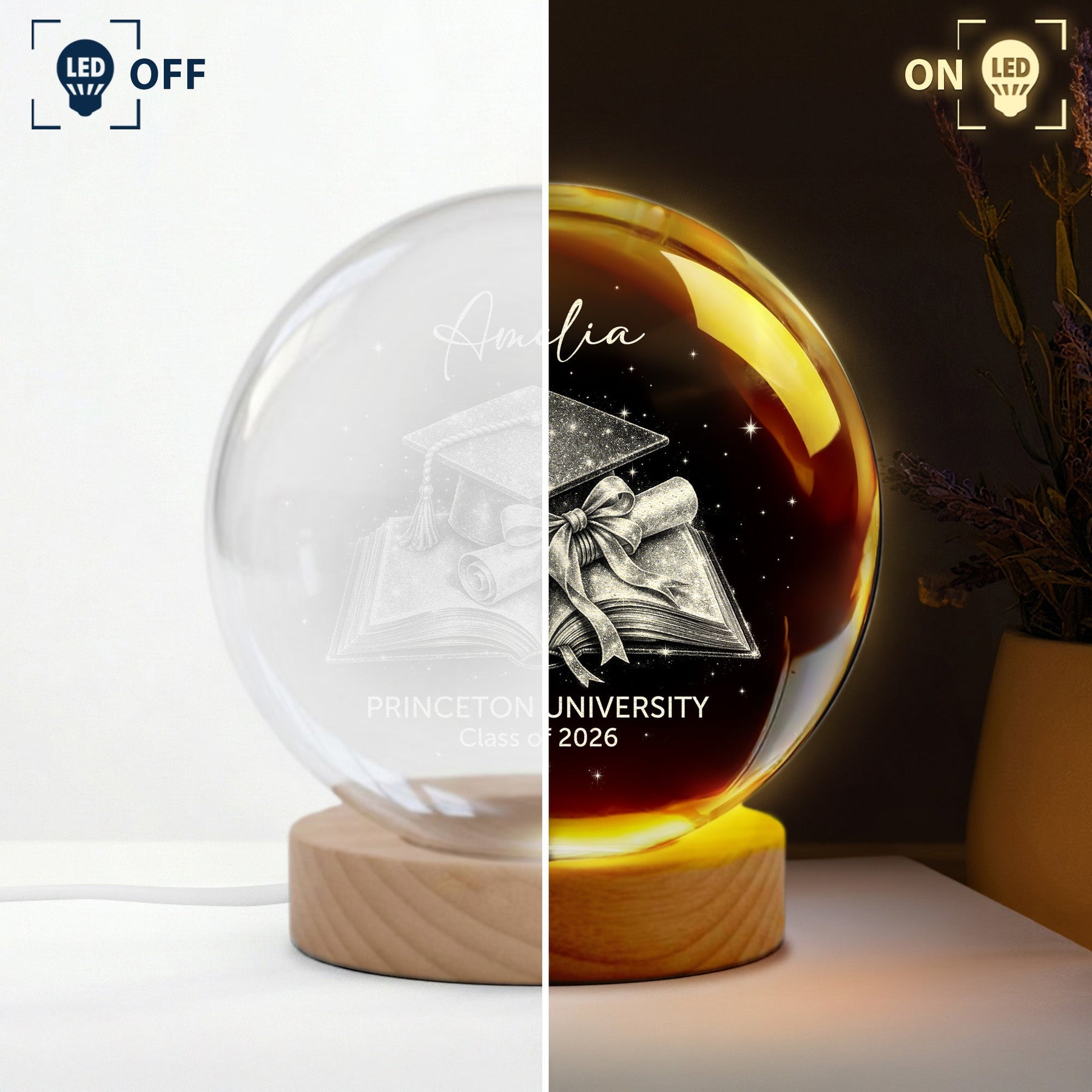 Graduation Keepsake - Personalized Night Light