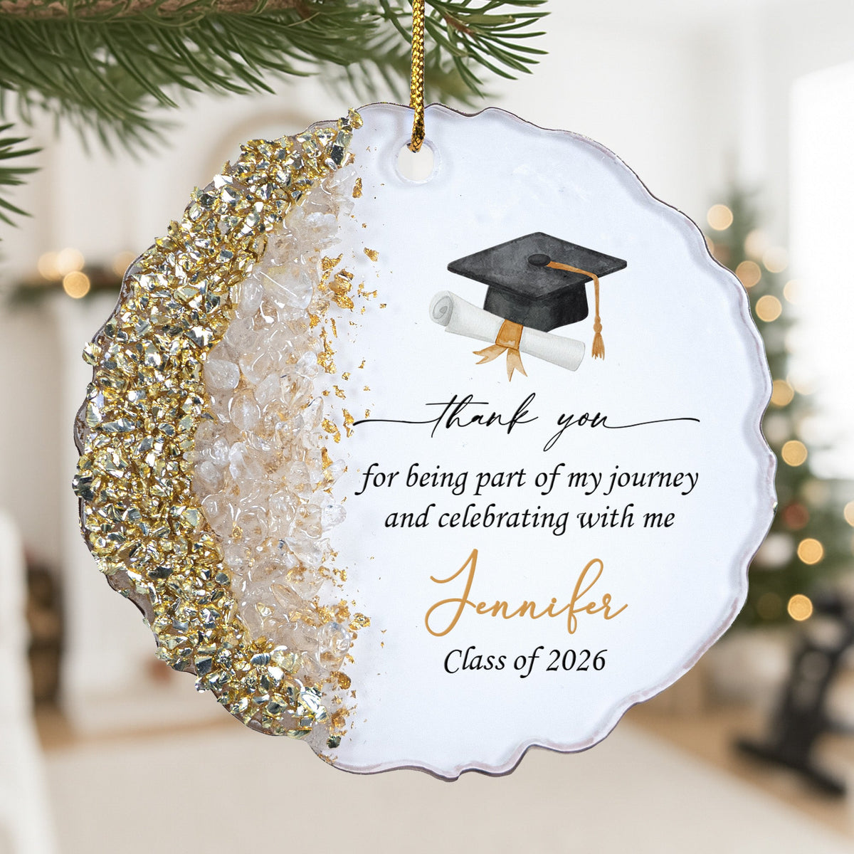 Graduation Party Favors - Personalized Resin Ornament