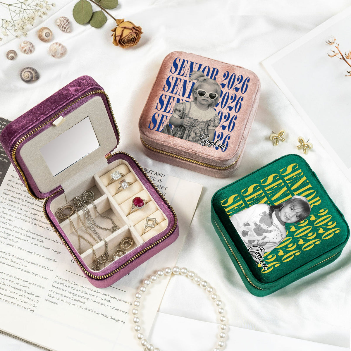Graduation Senior Vintage Photo - Personalized Jewelry Box