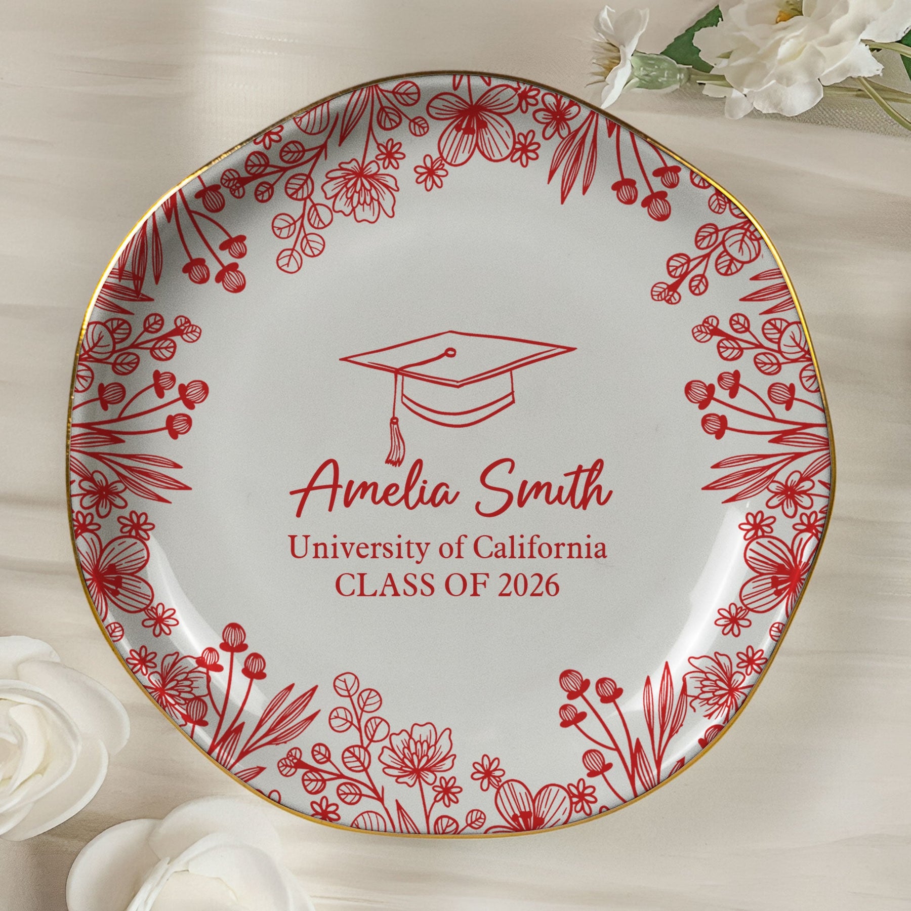 Graduation Trinket Dish Graduation Gift For Her, Him - Personalized Jewelry Dish