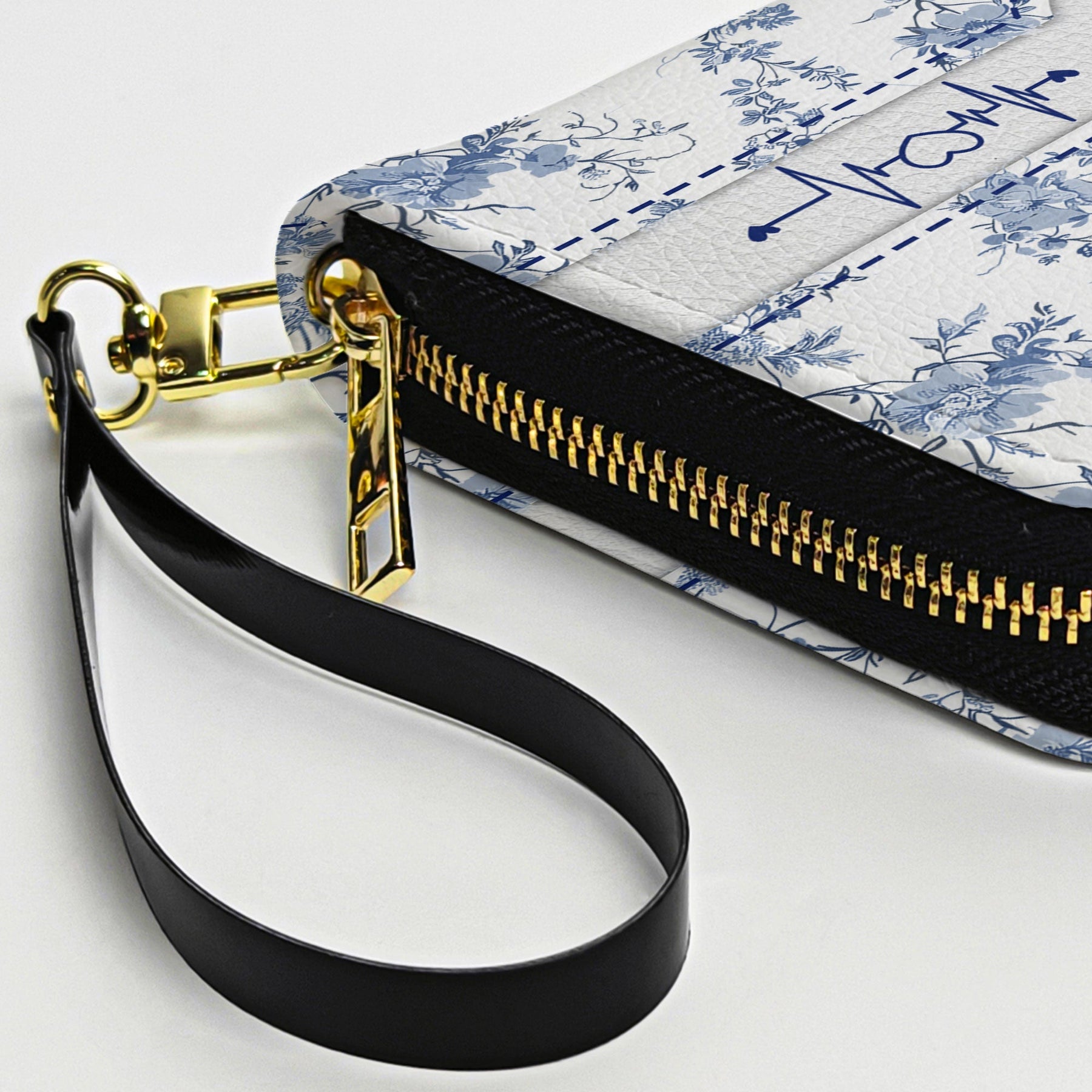 Grandma - Floral Version - Personalized Leather Long Wallet