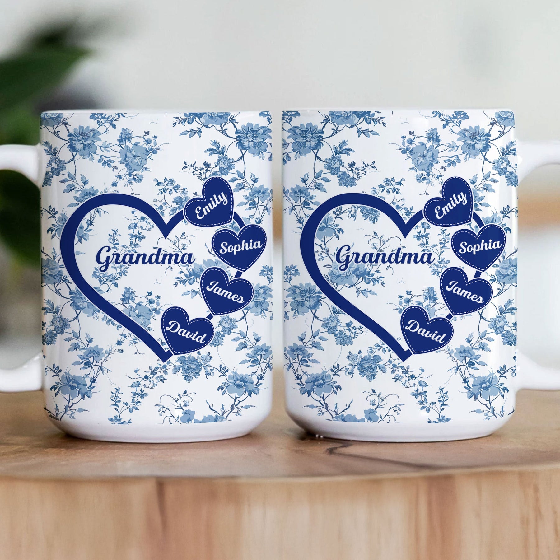 Grandma - Floral Version - Personalized Mug