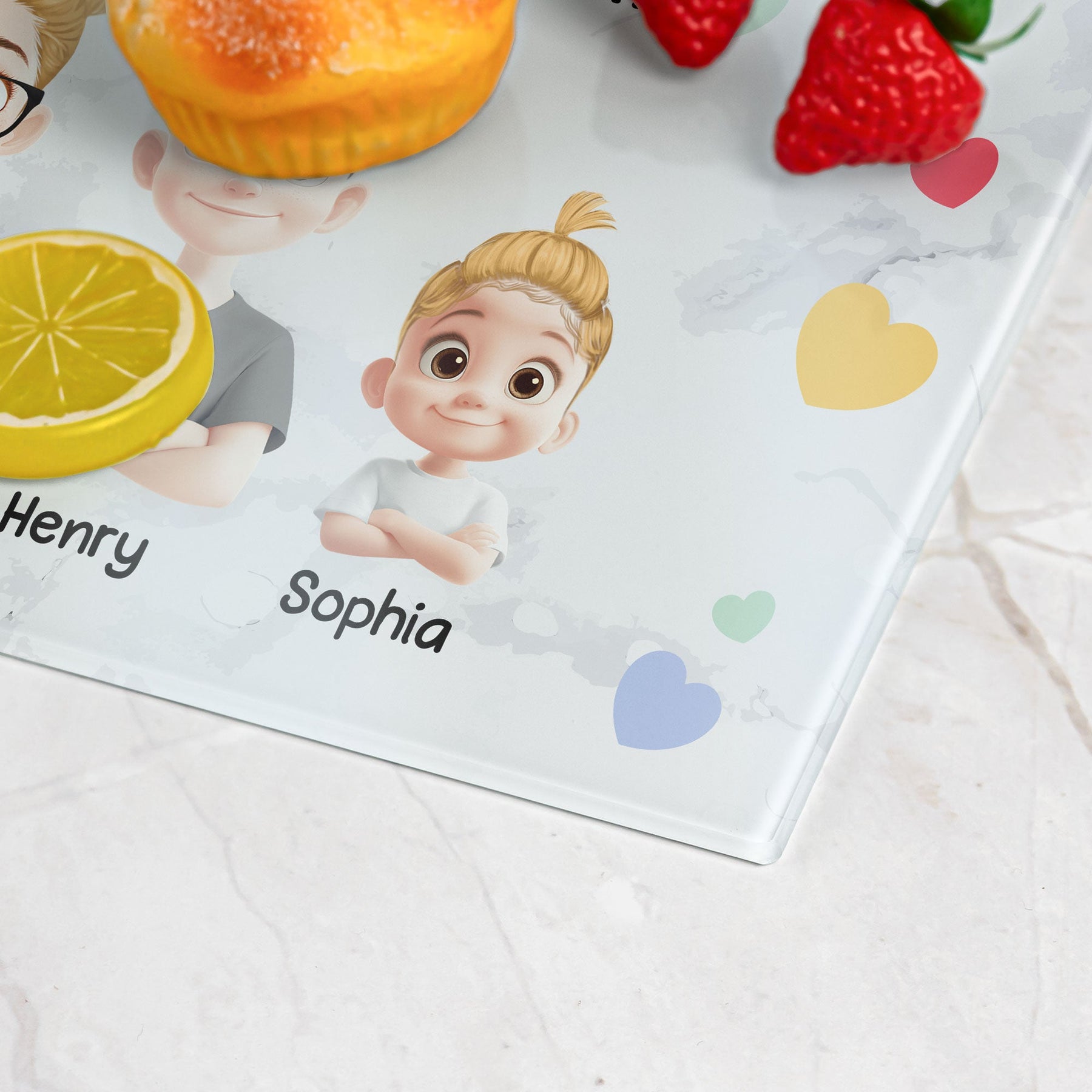 Grandma Kitchen - Personalized Glass Cutting Board