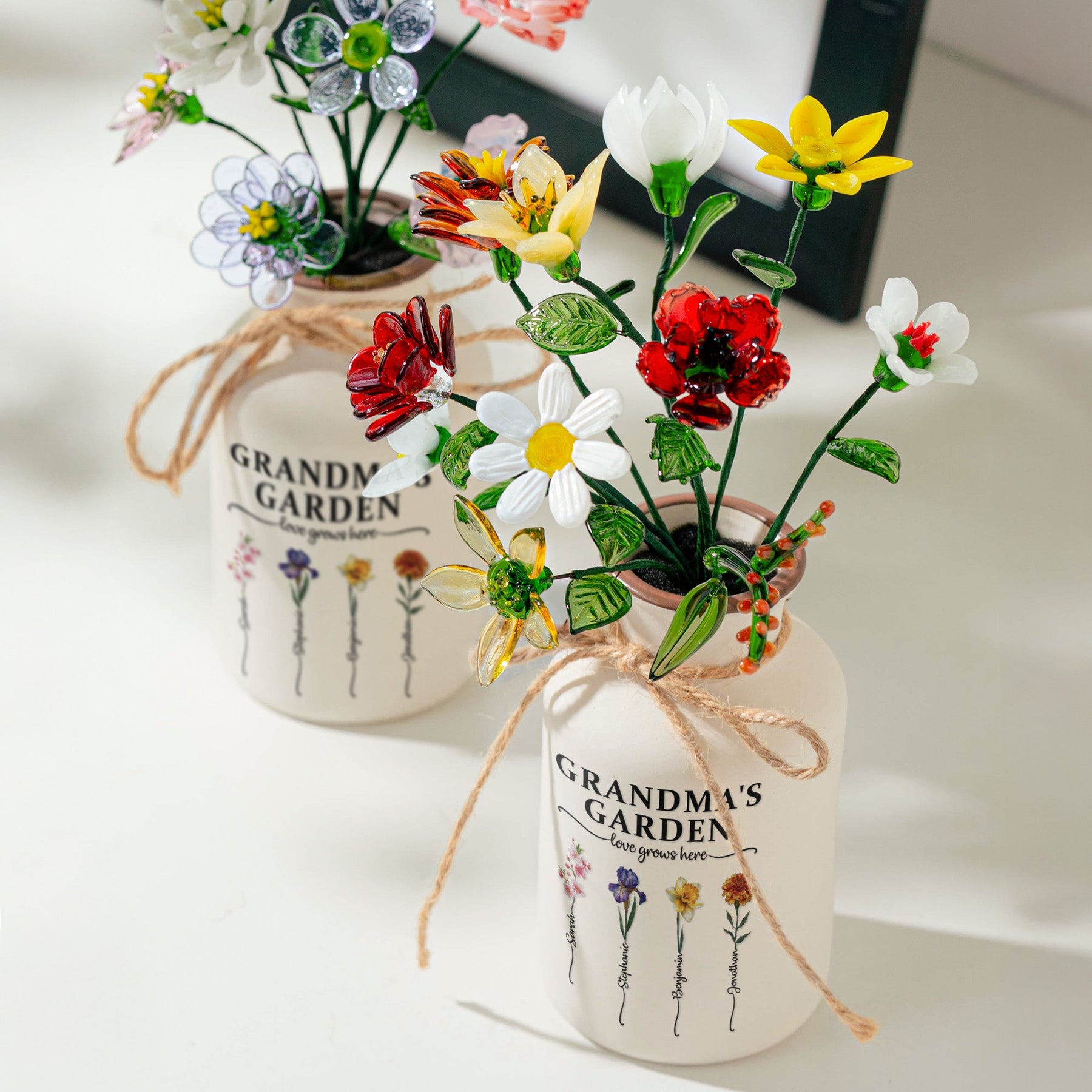 Personalized Glass Birth Month Flowers