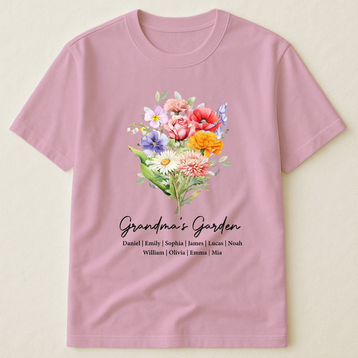 Grandma's Garden, Mimi's Garden, Custom With Grandkids' Birth Flowers - Personalized Shirt