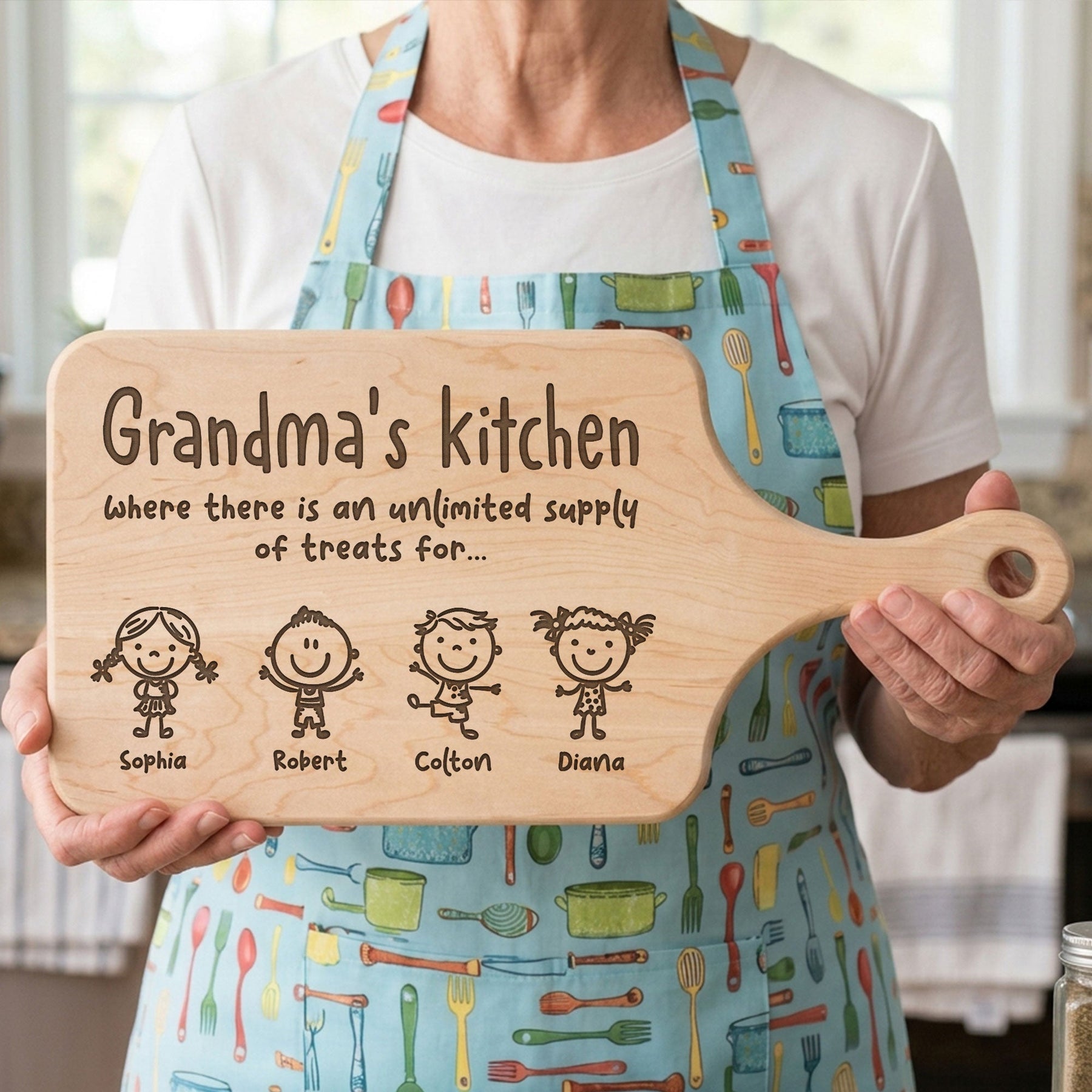 Grandma's Kitchen Doodle- Personalized Cutting Board