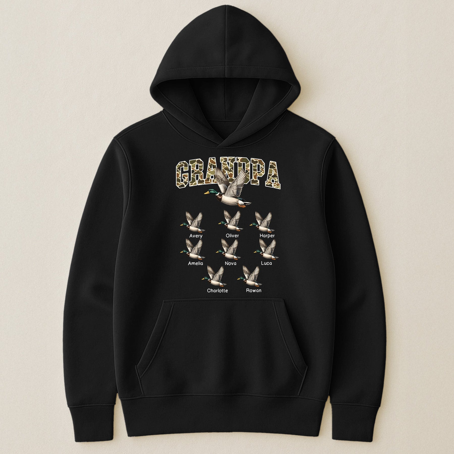 Grandpa Hunting Camo Mallard Duck - Personalized Shirt