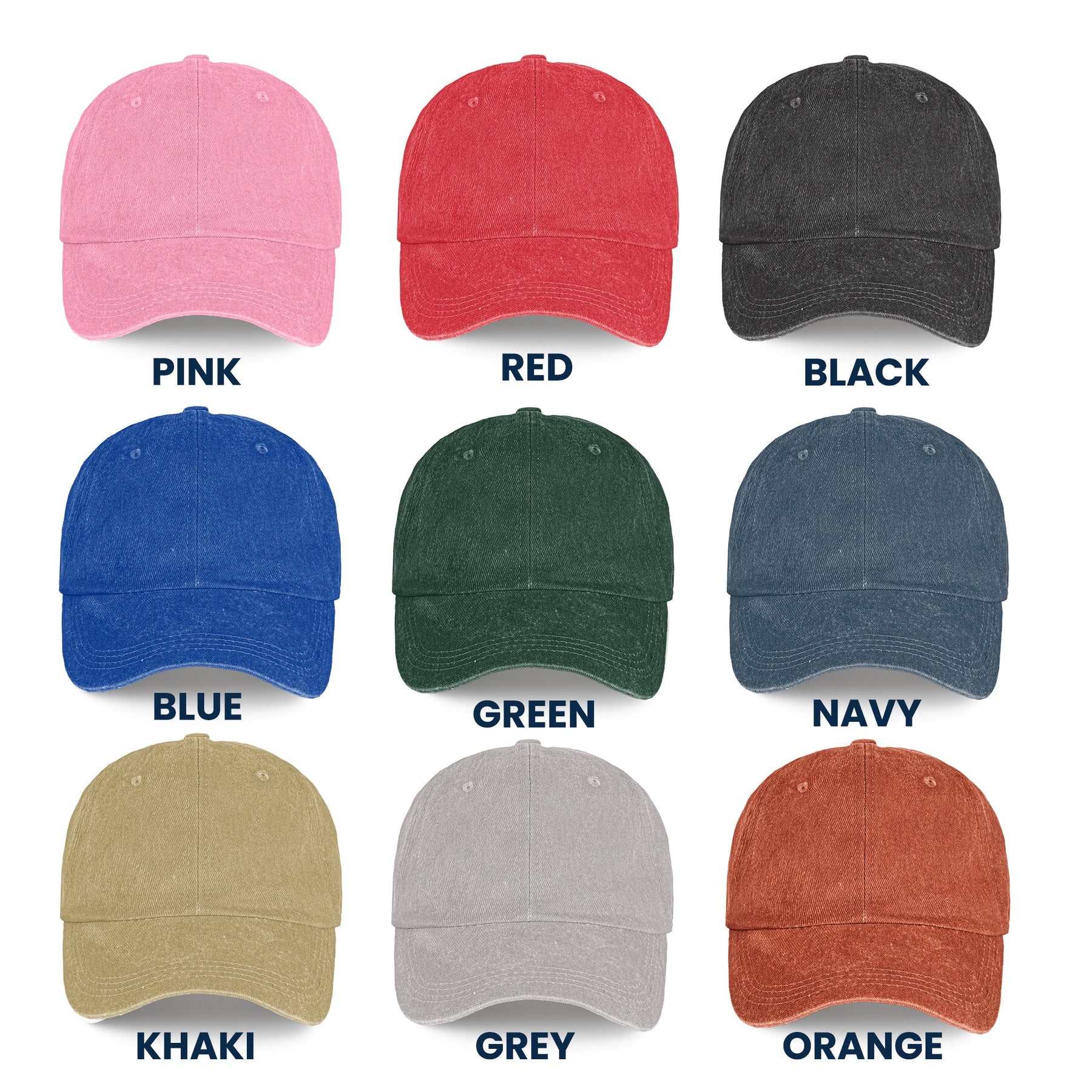 Grandpa Love Handprints - Personalized Distressed Denim Cap