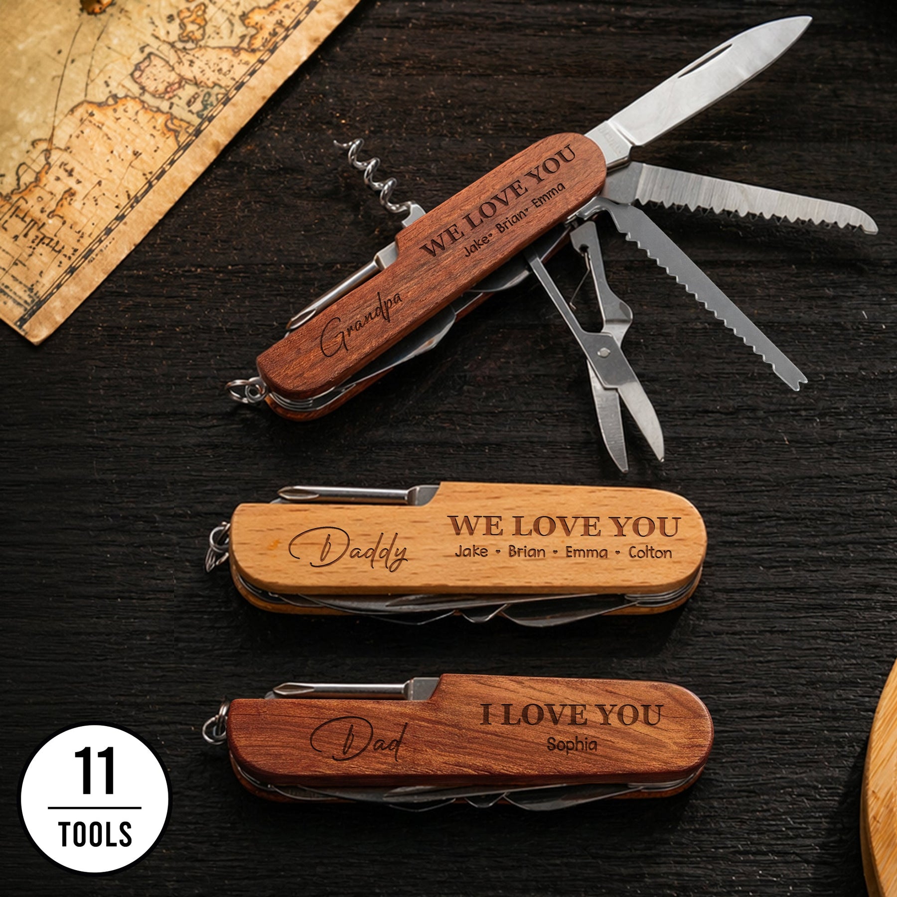 Grandpa We Love You - Personalized Multi Tool Knife