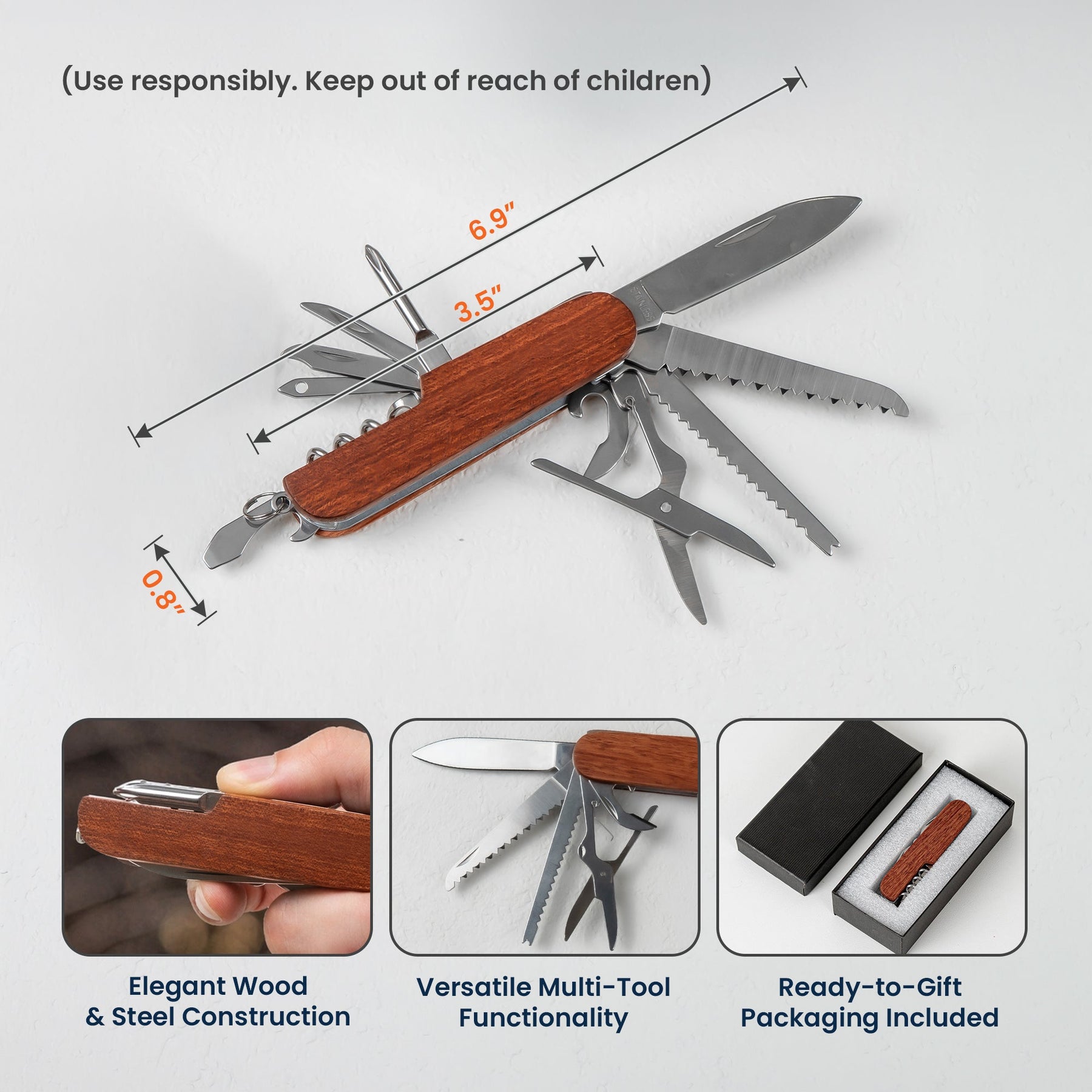 Grandpa We Love You - Personalized Multi Tool Knife