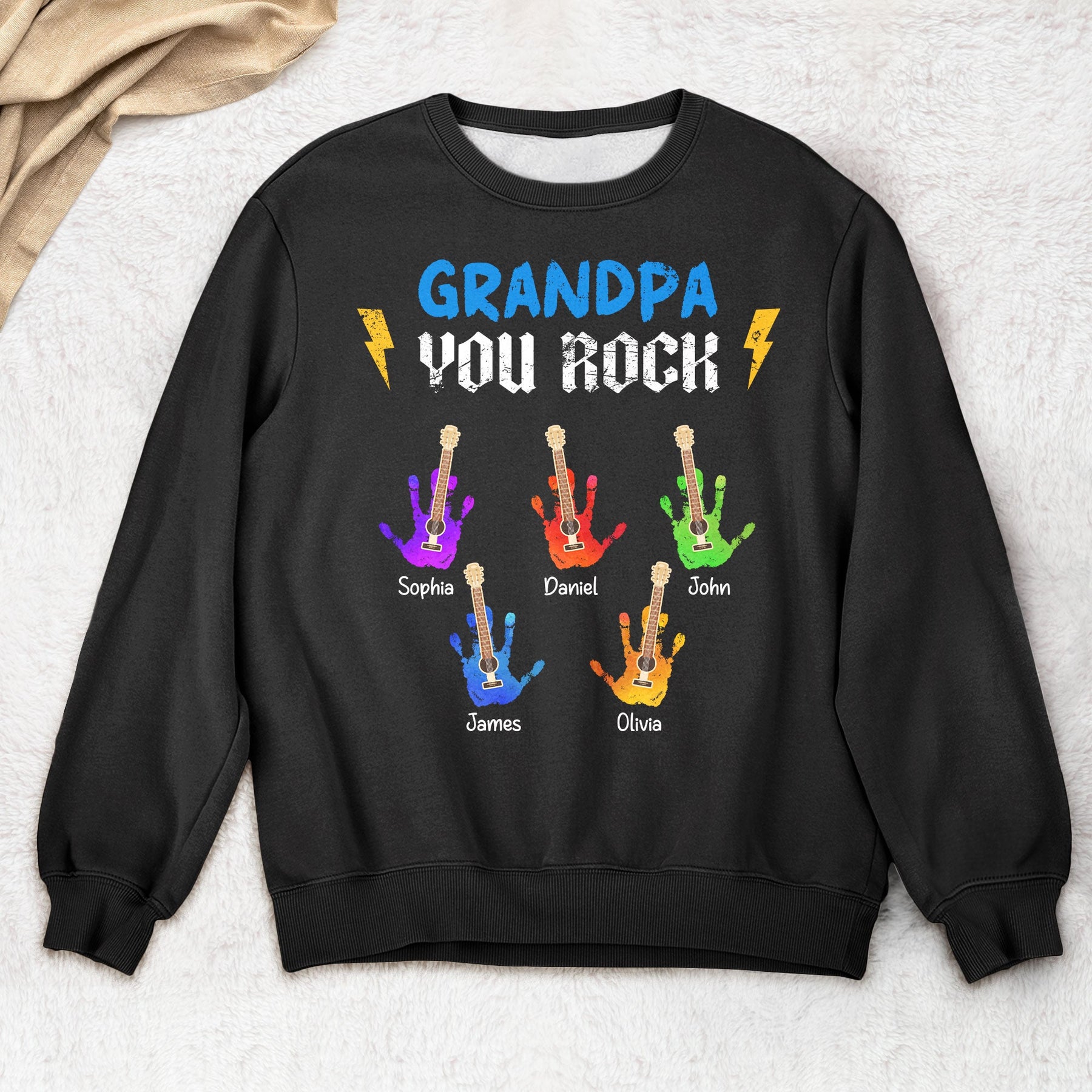 Grandpa You Rock - Personalized Shirt - Gift For Grandpa