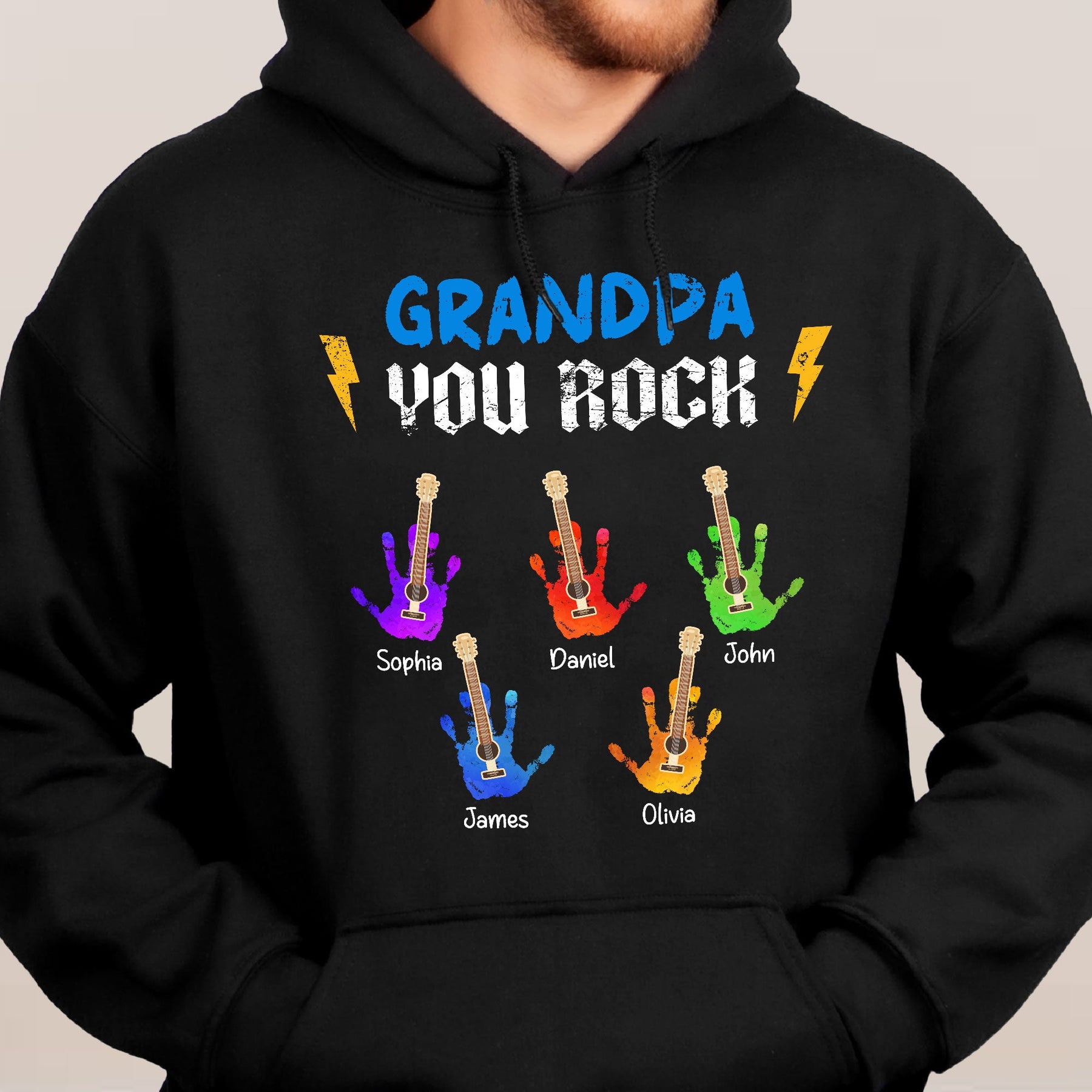 Grandpa You Rock - Personalized Shirt - Gift For Grandpa