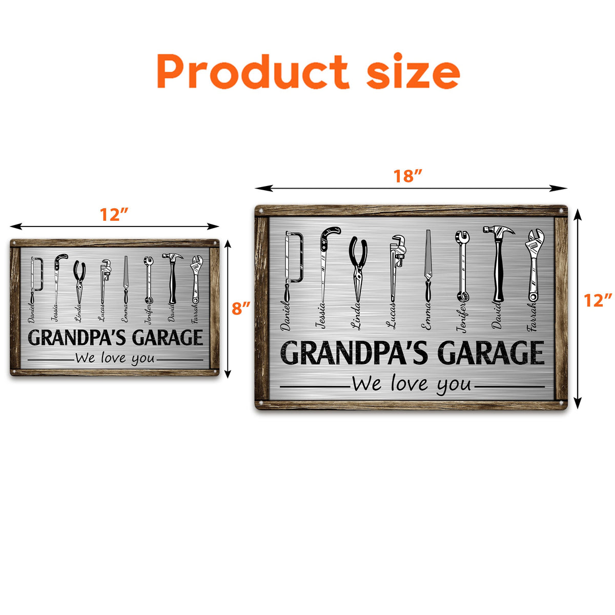 Grandpa's Garage - Personalized Metal Sign