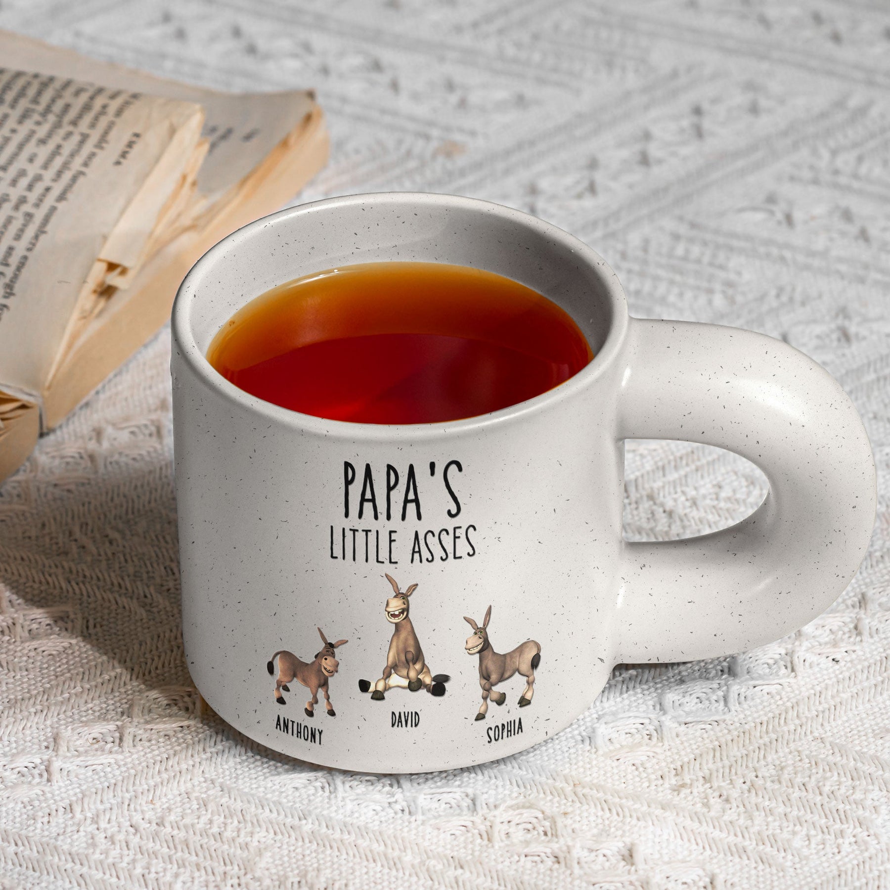 Grandpa's Little Asses - For Grandpa, Dad, Papa - Personalized Chunky Mug