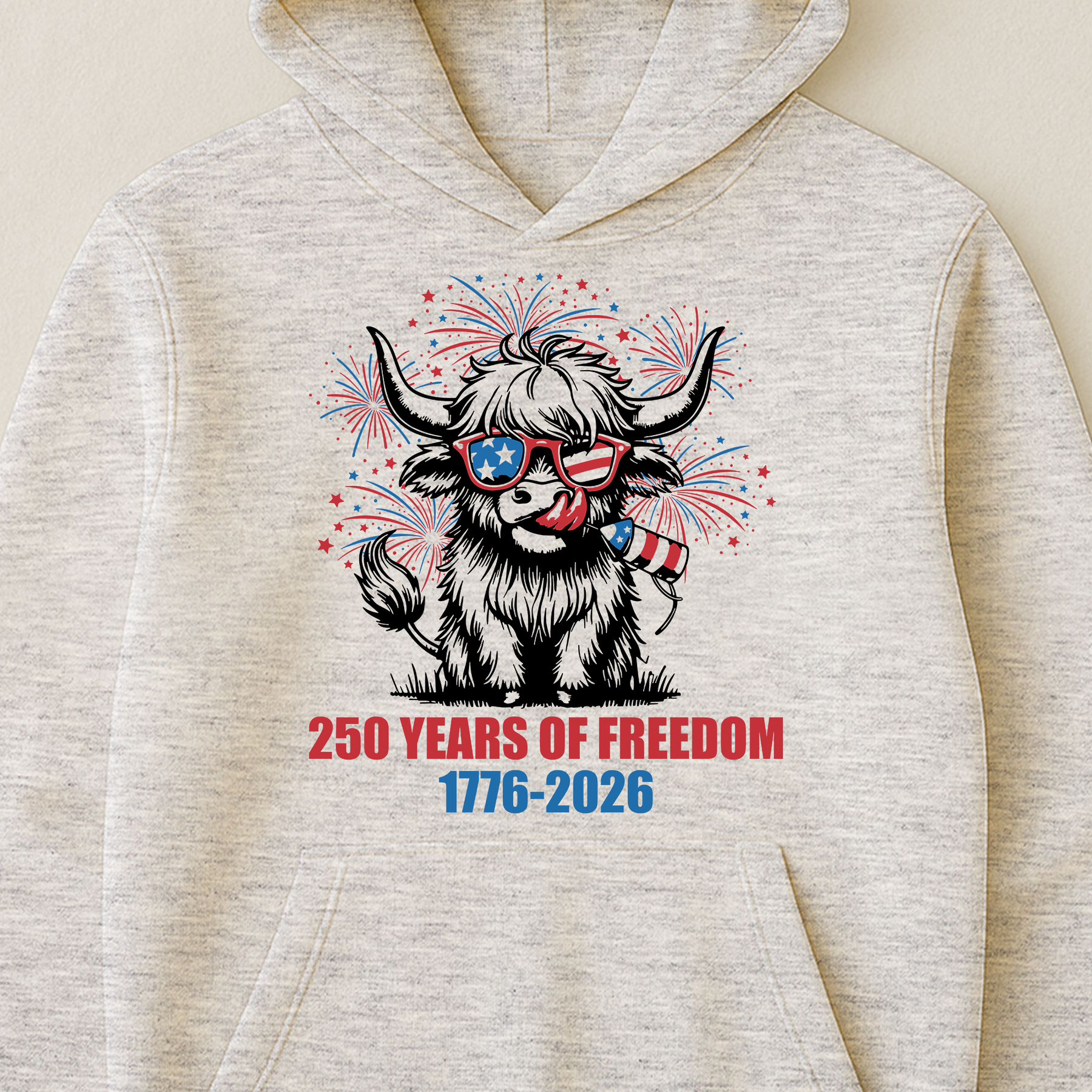 Highland Cow 250 Years Of Freedom - Shirt