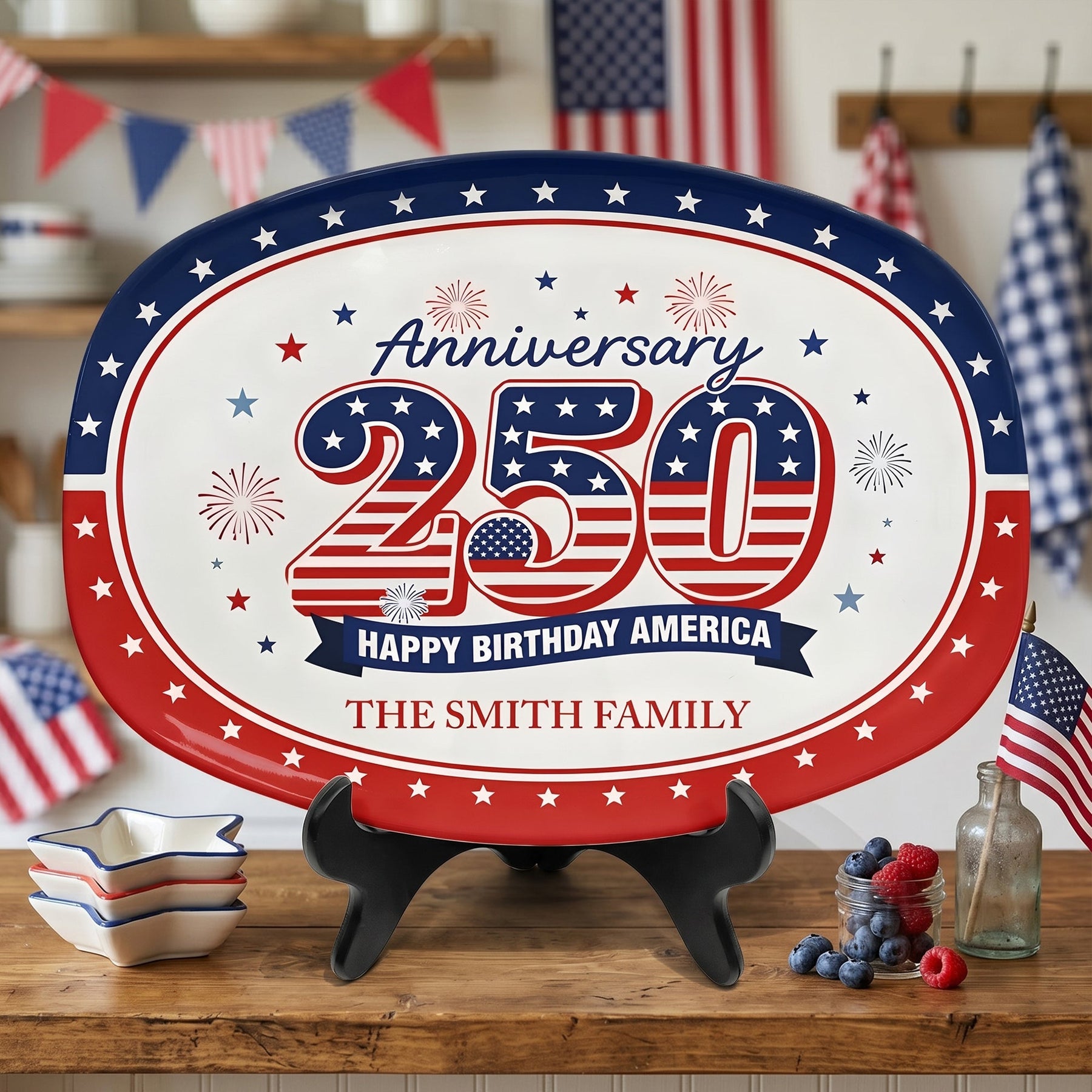 Happy Birthday America - Personalized Platter