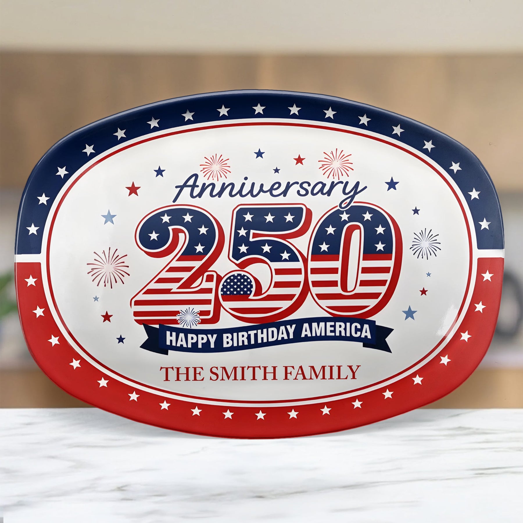 Happy Birthday America - Personalized Platter