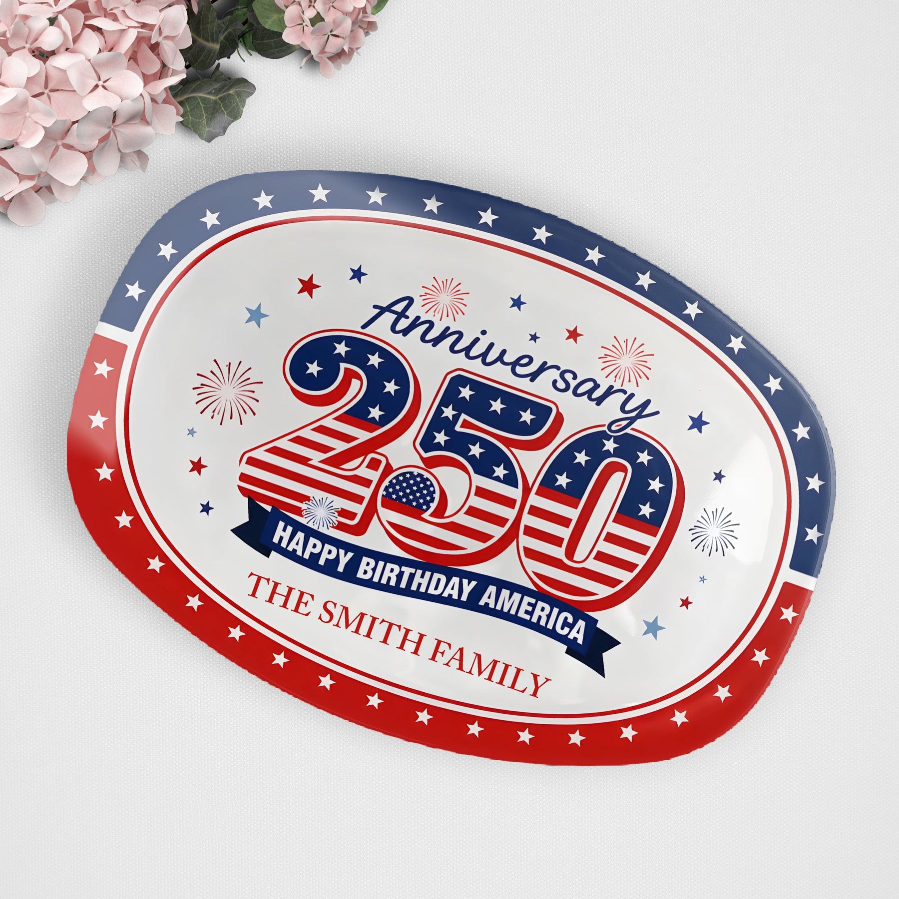 Happy Birthday America - Personalized Platter