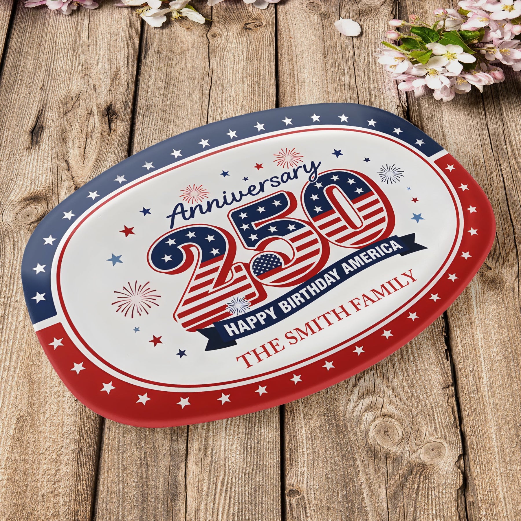 Happy Birthday America - Personalized Platter