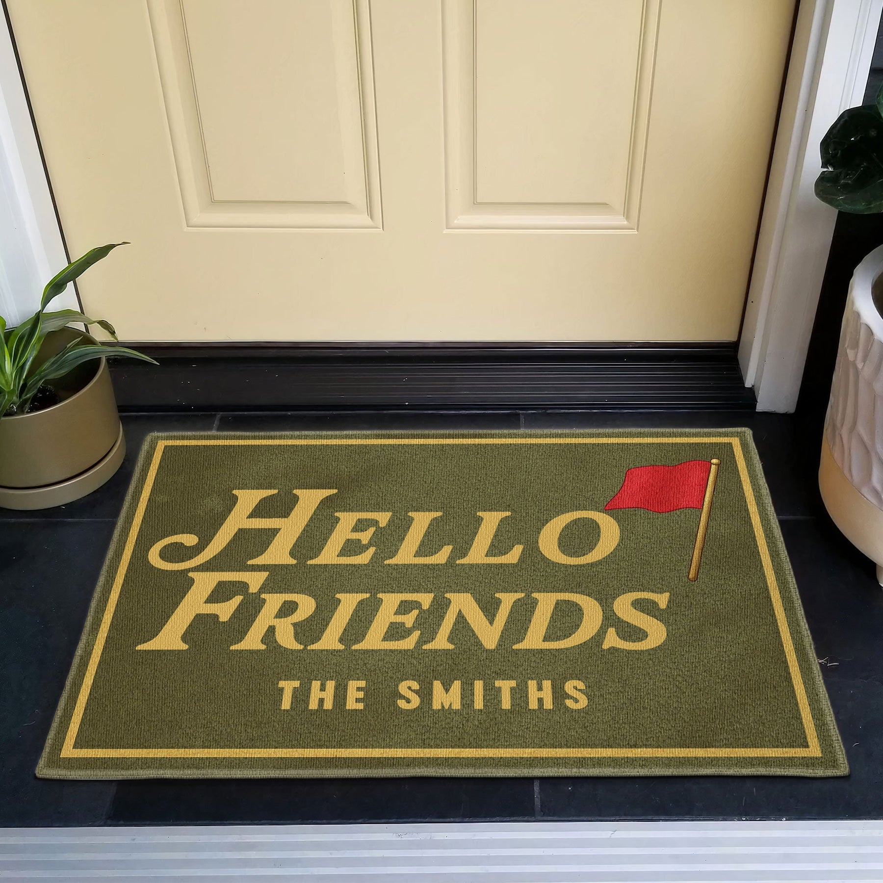 Hello Friends - Personalized Doormat