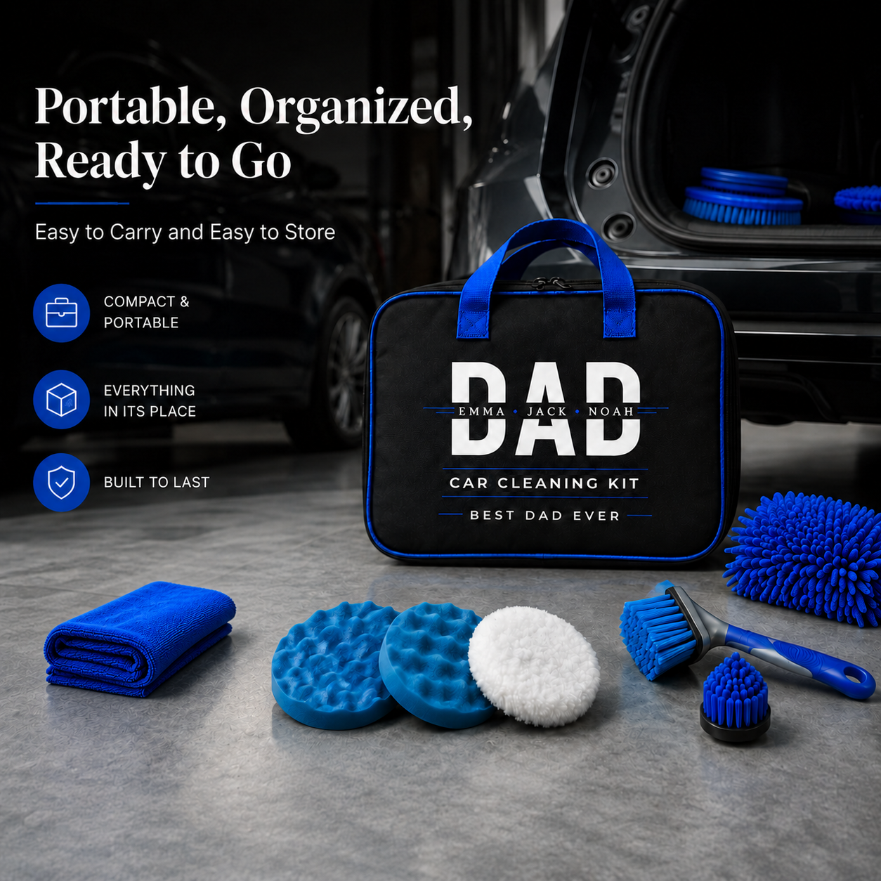 27 Pcs Car Cleaning Kit – The Perfect Gift For Dad Or Husband - Personalized Car Cleaning Kit