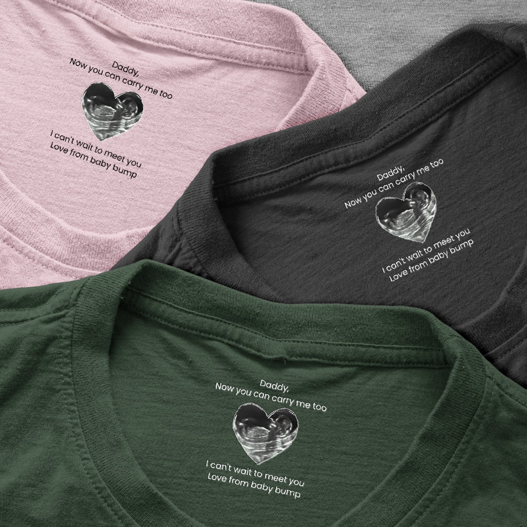 Hidden Message Neck Tag Shirt I Can't Wait To Meet You Father's Day Gift For Him - Personalized Shirt