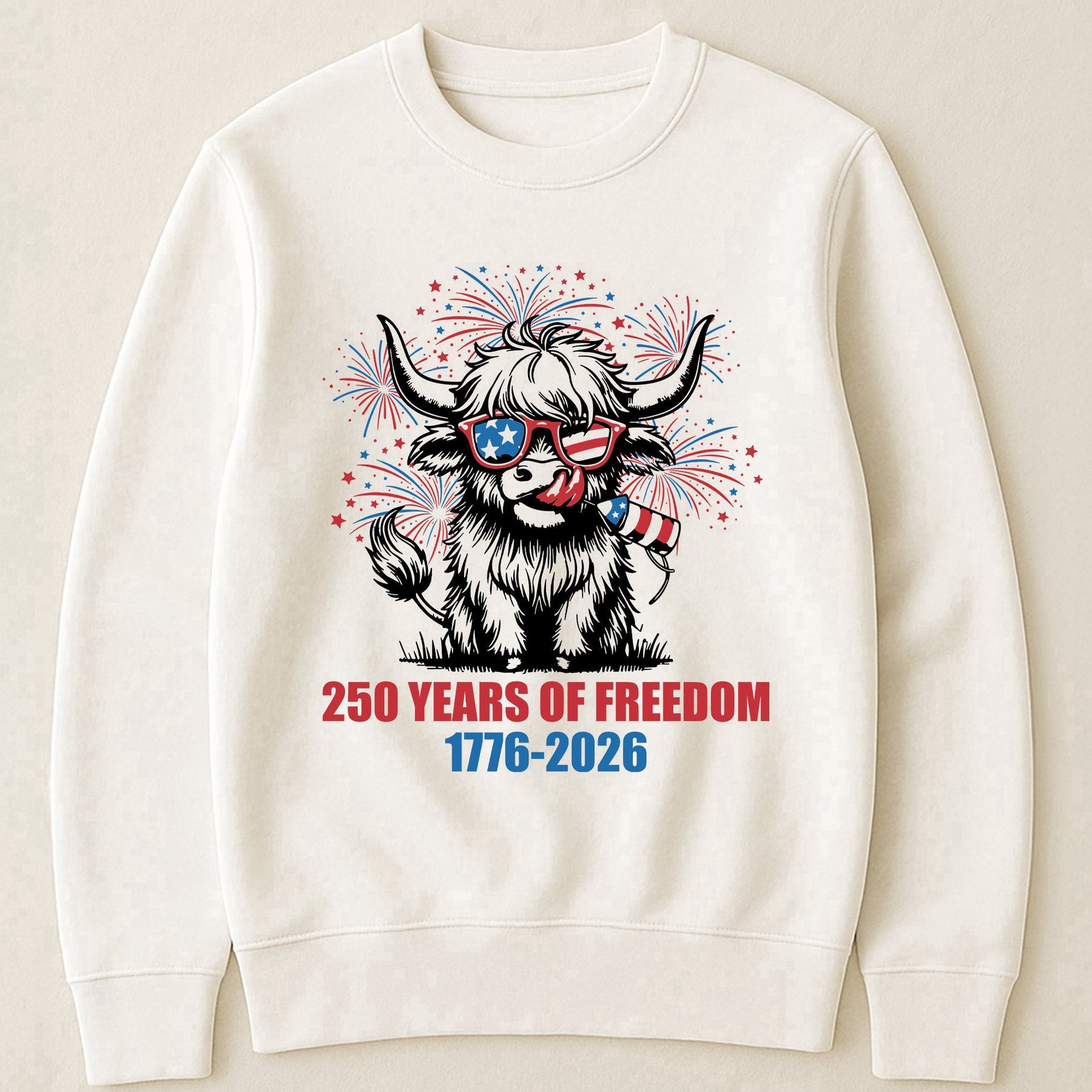 Highland Cow 250 Years Of Freedom - Shirt