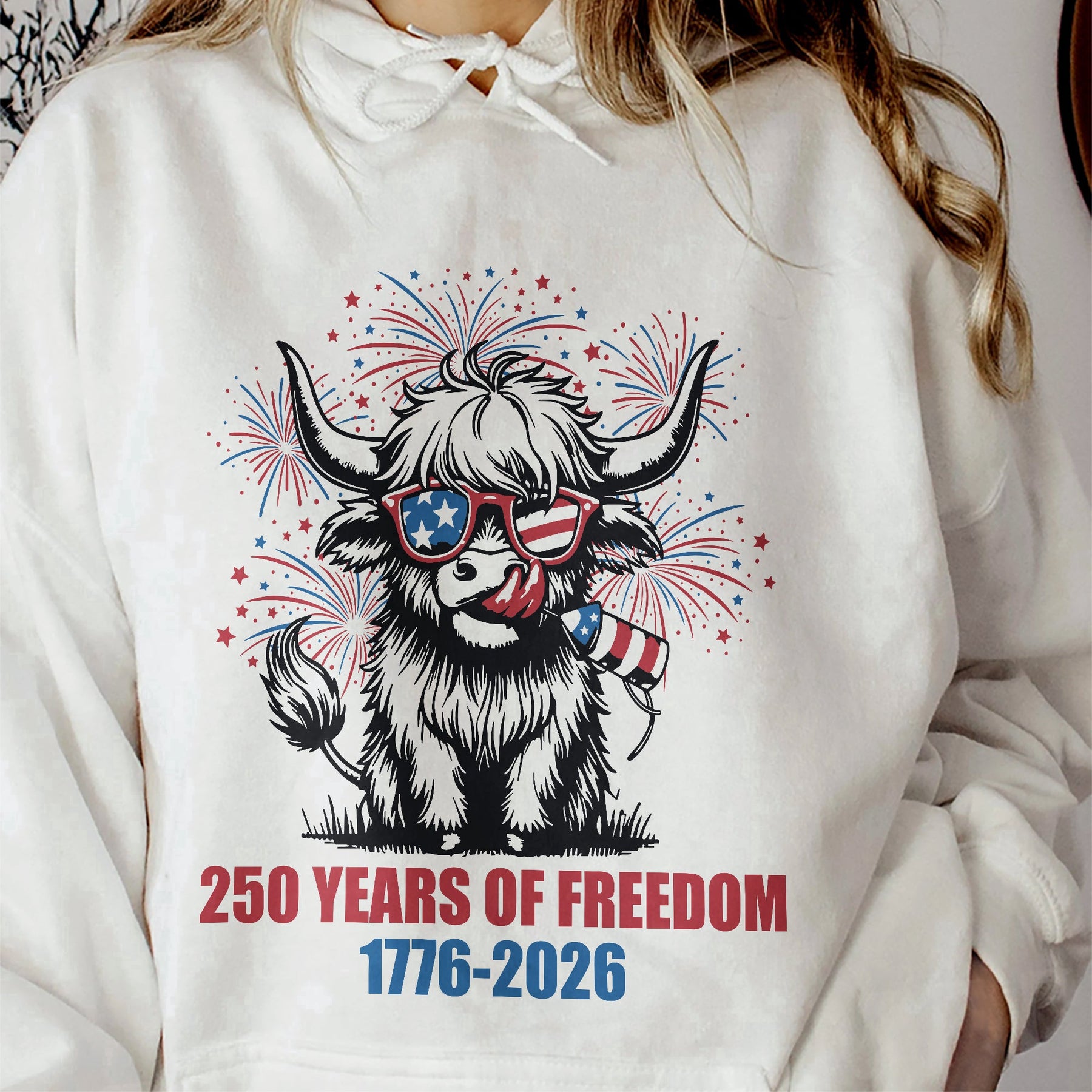 Highland Cow 250 Years Of Freedom - Shirt
