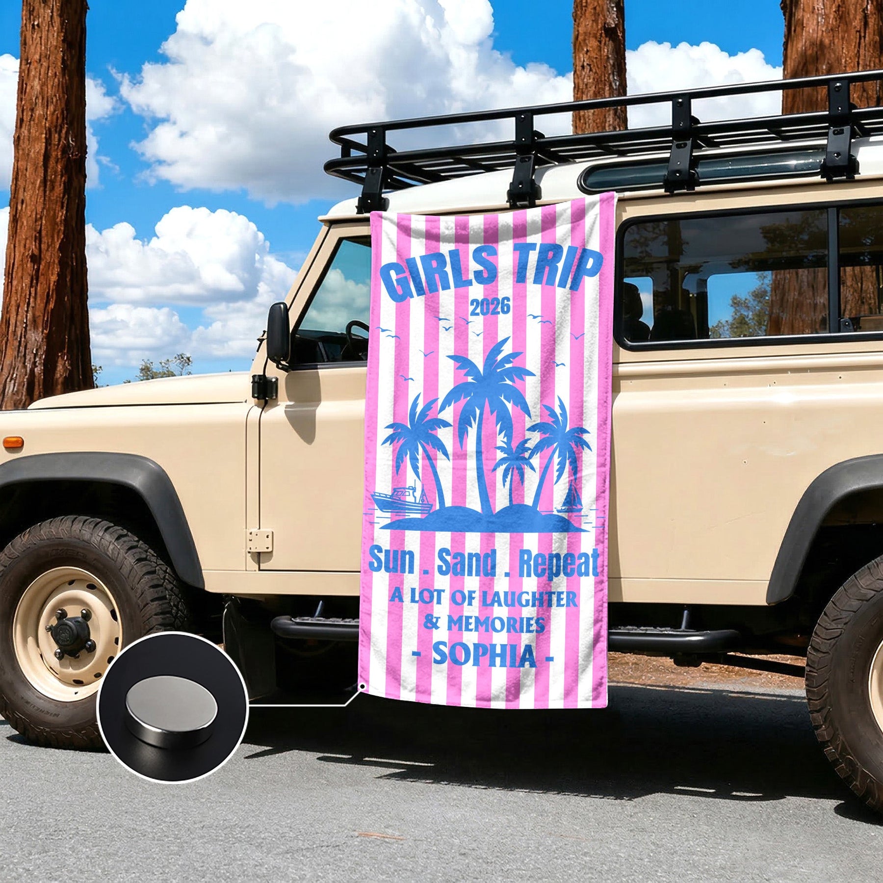 Hot Summer Girls Trip - Personalized Beach Towel