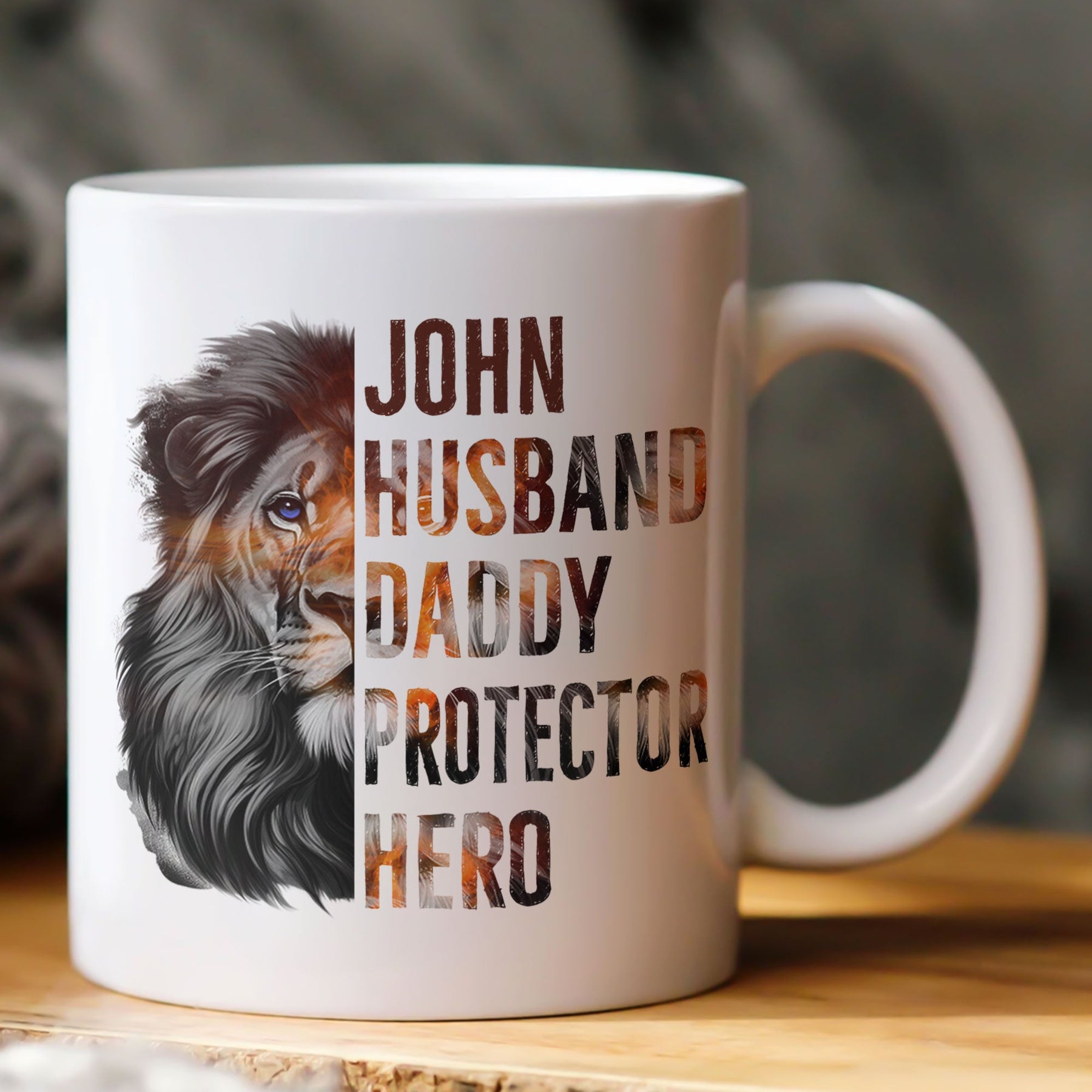 Husband, Daddy, Protector, Hero - Personalized Mug