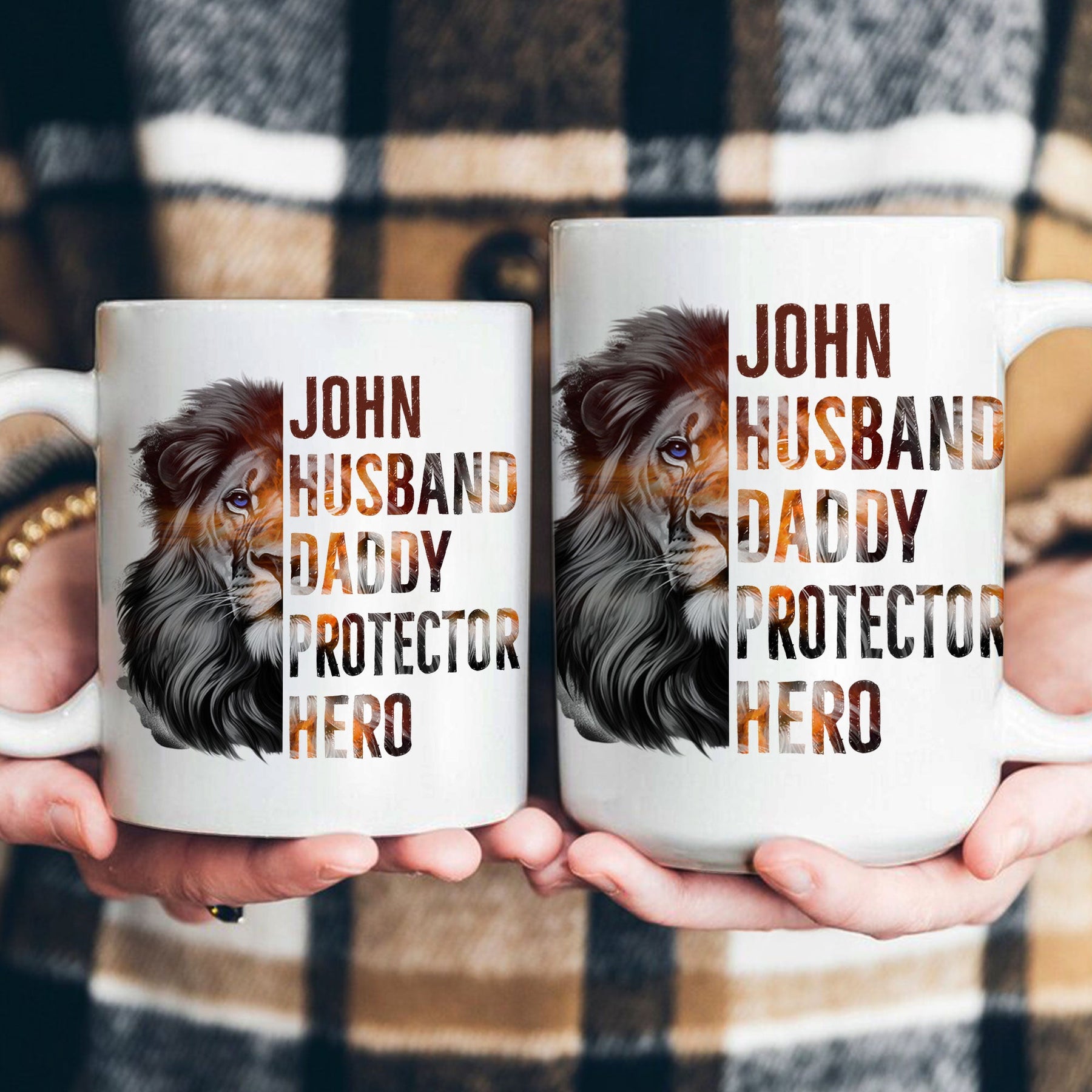 Husband, Daddy, Protector, Hero - Personalized Mug