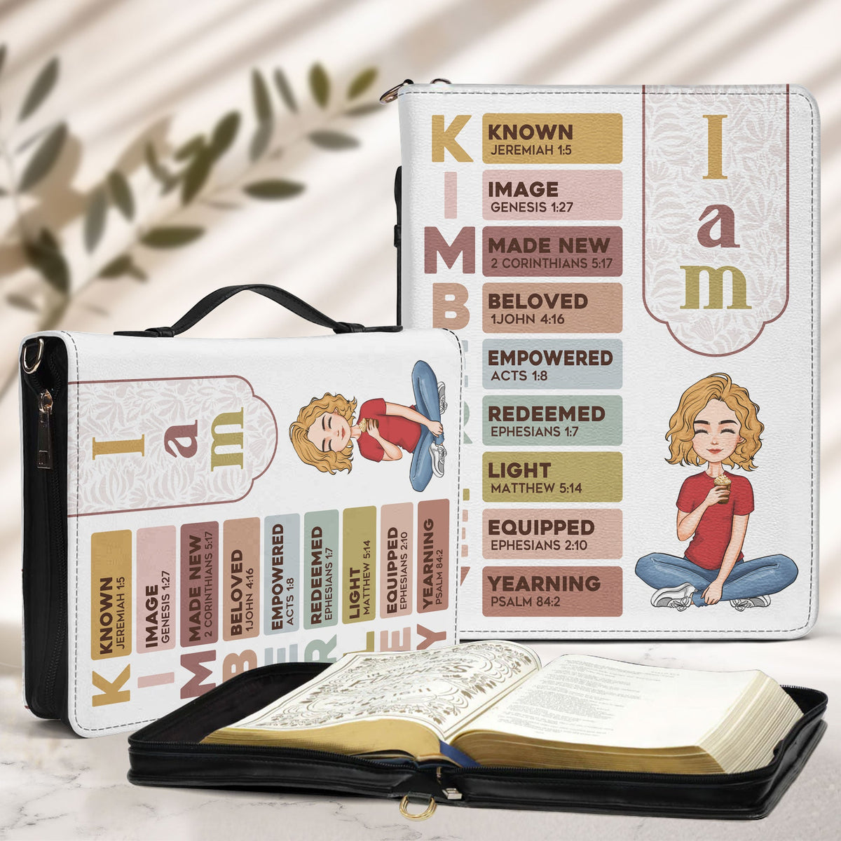I Am Affirmation - Personalized Bible Cover