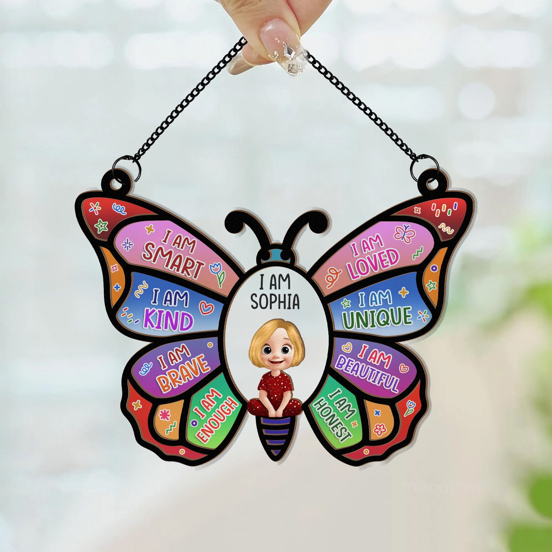 I Am Affirmation - Personalized Window Hanging Suncatcher