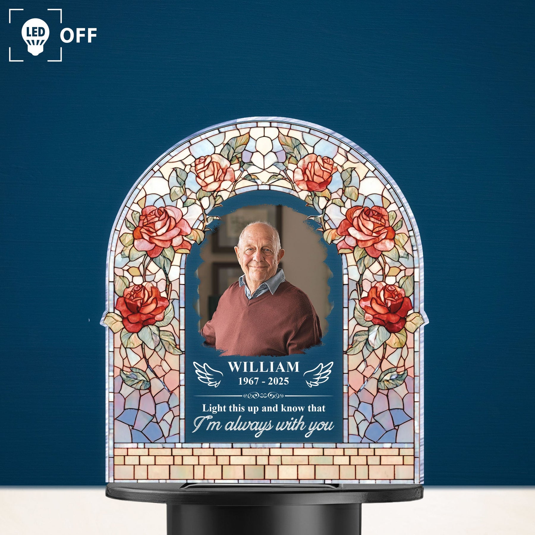 I Am Always With You Remembrance Garden Decorations - Personalized Photo Solar Light