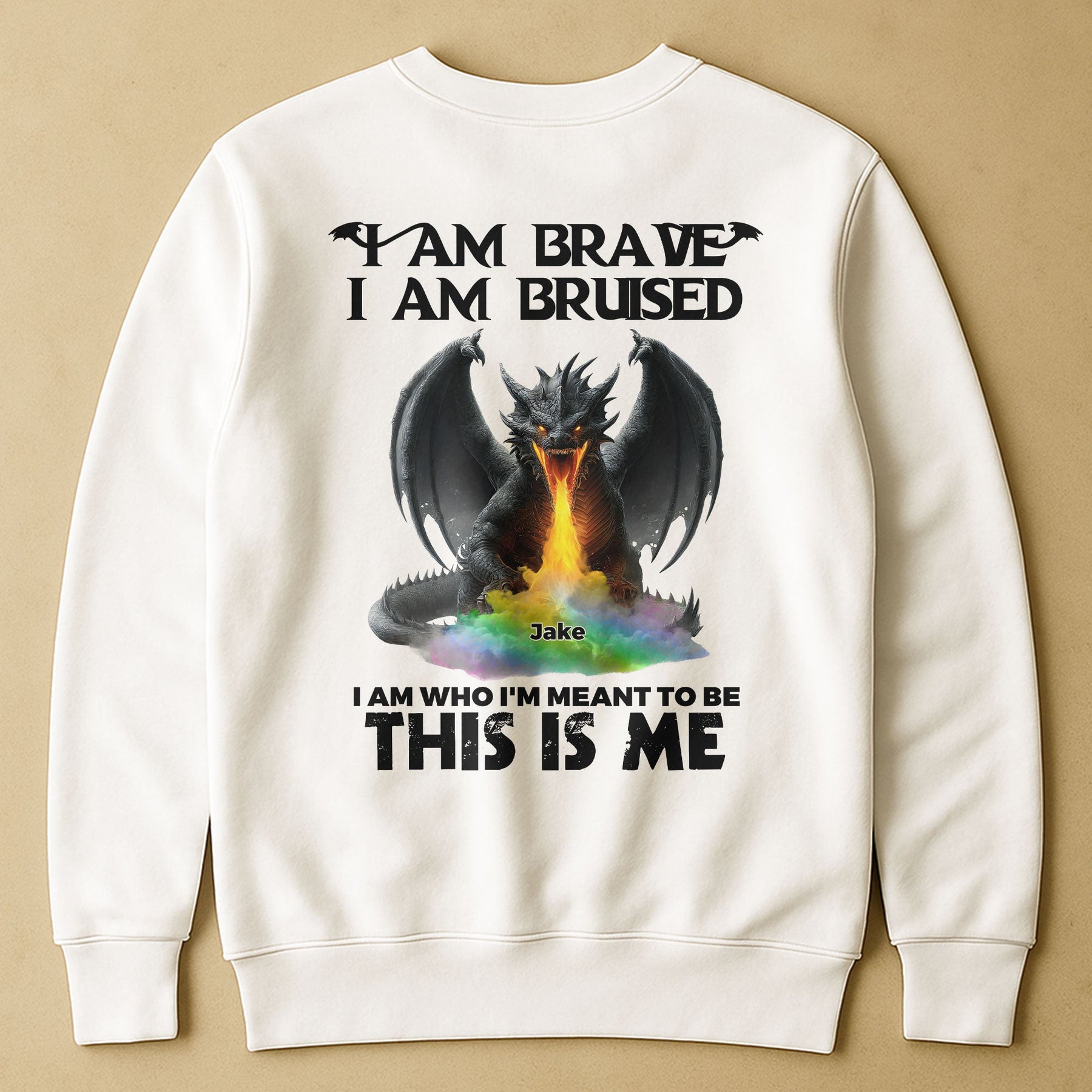 I Am Brave I Am Bruised This Is Me - Personalized Back Printed Shirt
