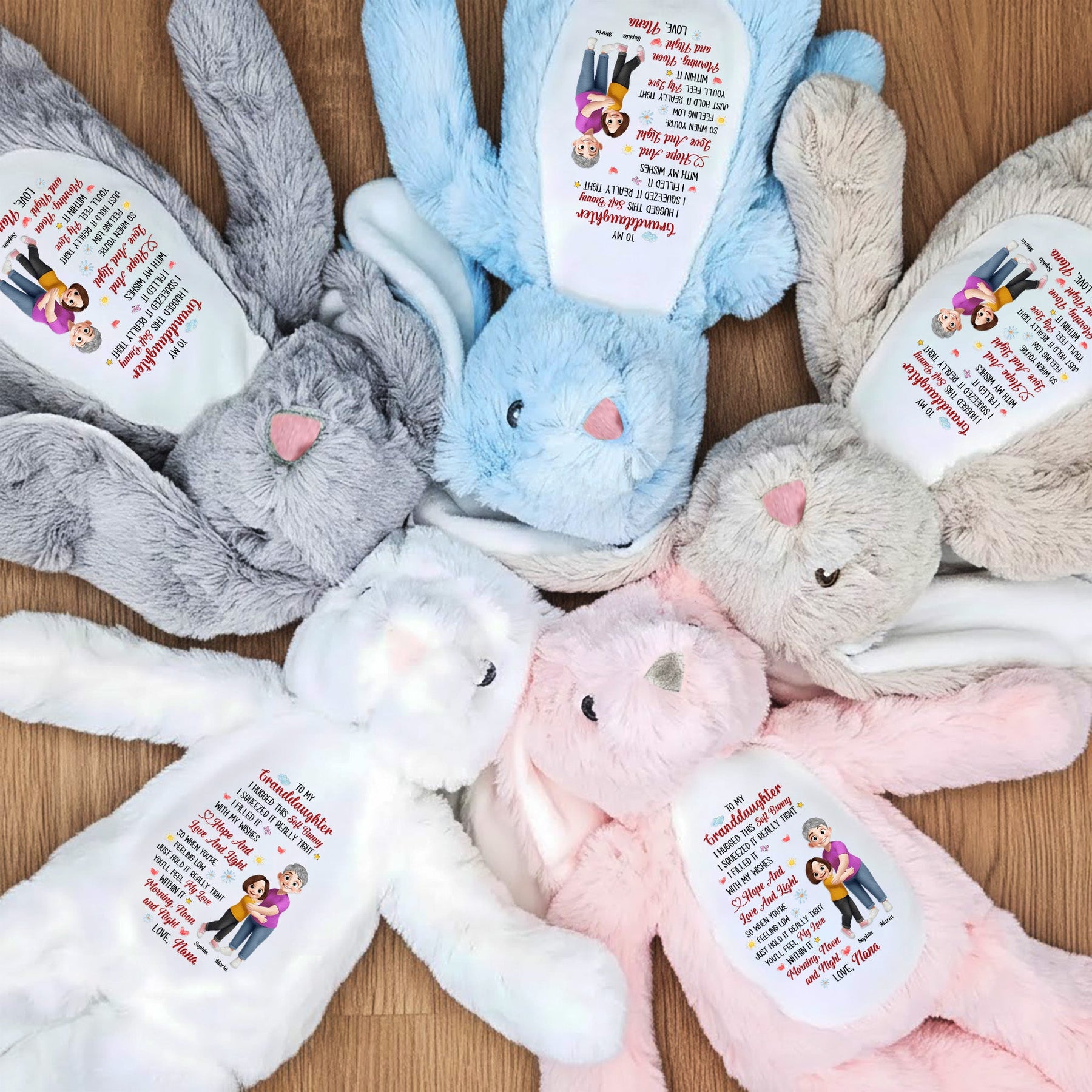 I Filled It With My Wishes - Personalized Bunny Plush