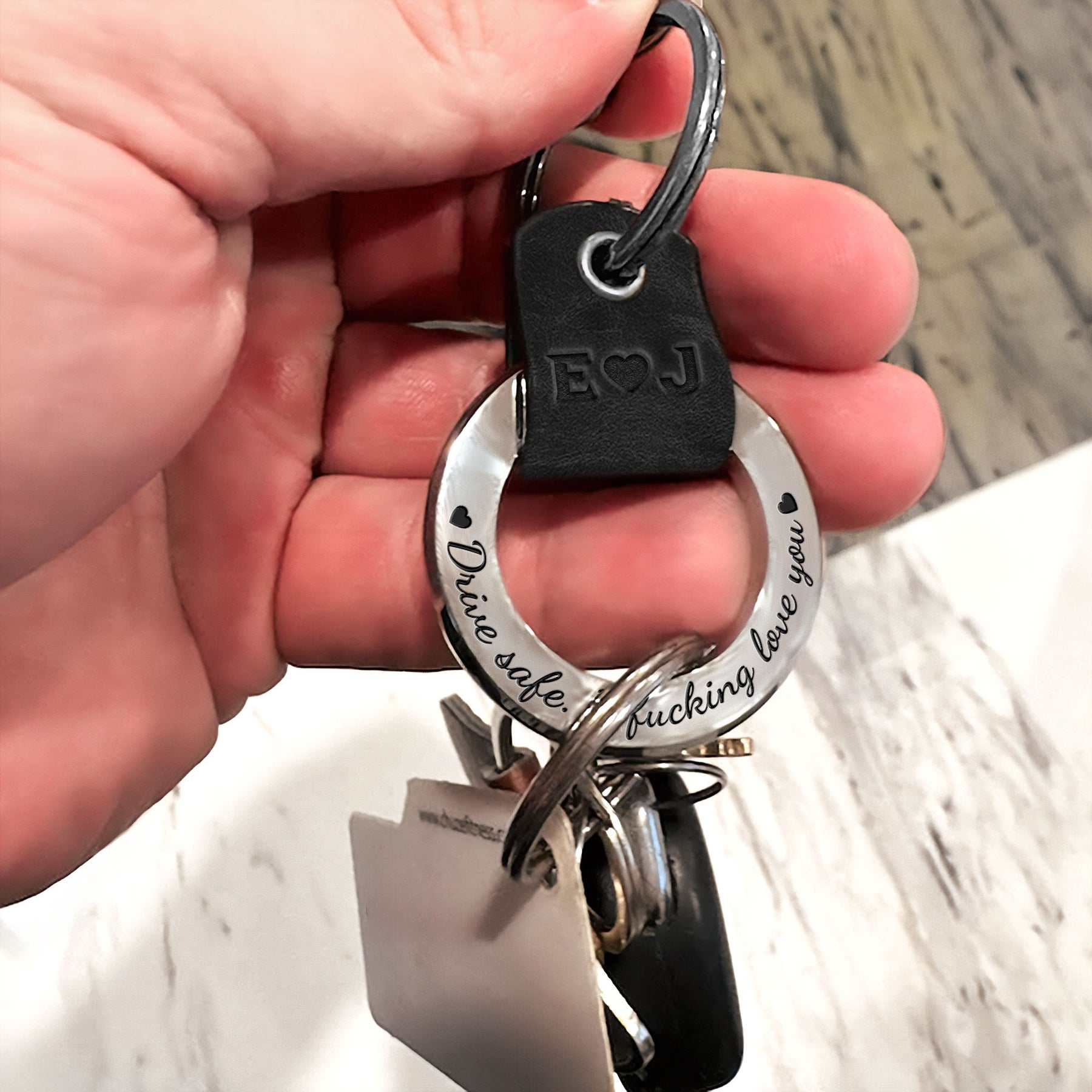 I Fucking Love You - Personalized Coordinates Keychain