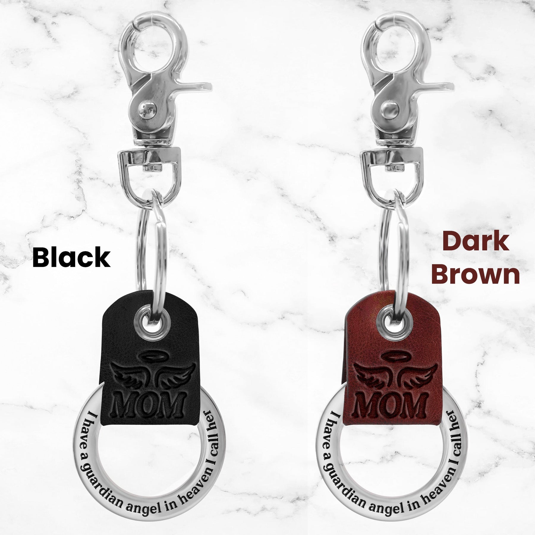 I Have A Guardian Angel In Heaven - Personalized Coordinates Keychain