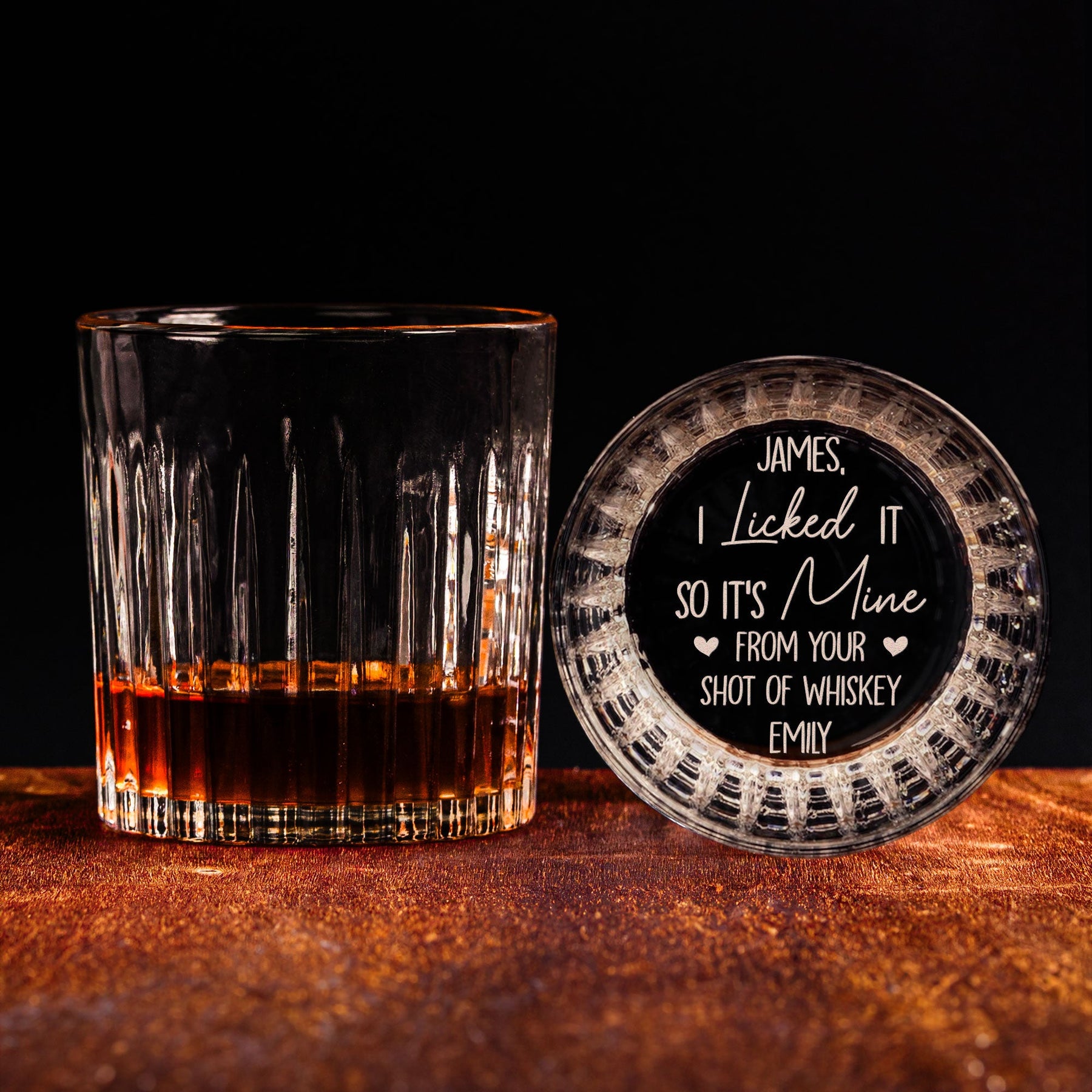 I Licked It, So It's Mine - Personalized Engraved Whiskey Glass