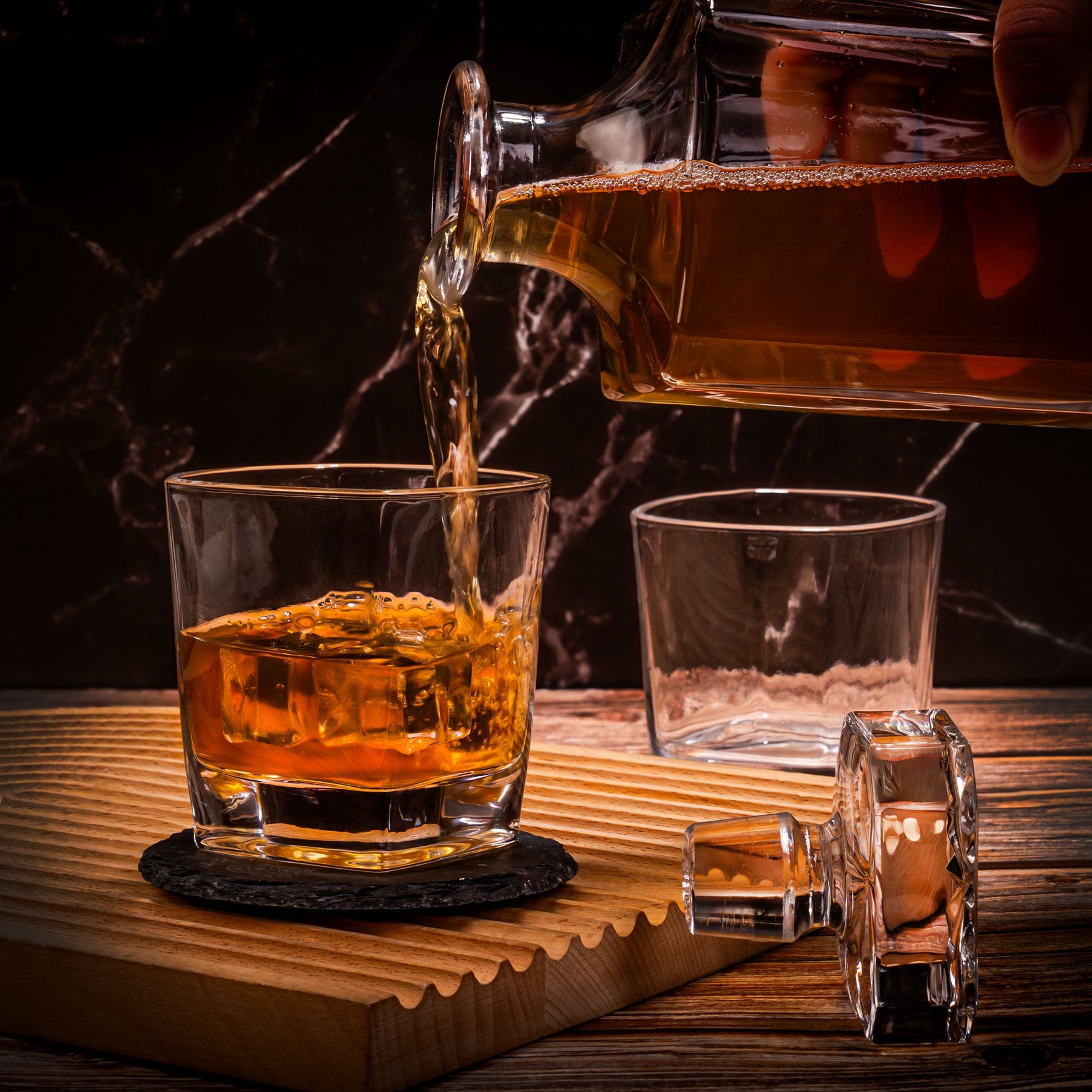 I Like Whiskey, Bourbon, My Dogs & Maybe 3 People - Personalized Whiskey Decanter Set
