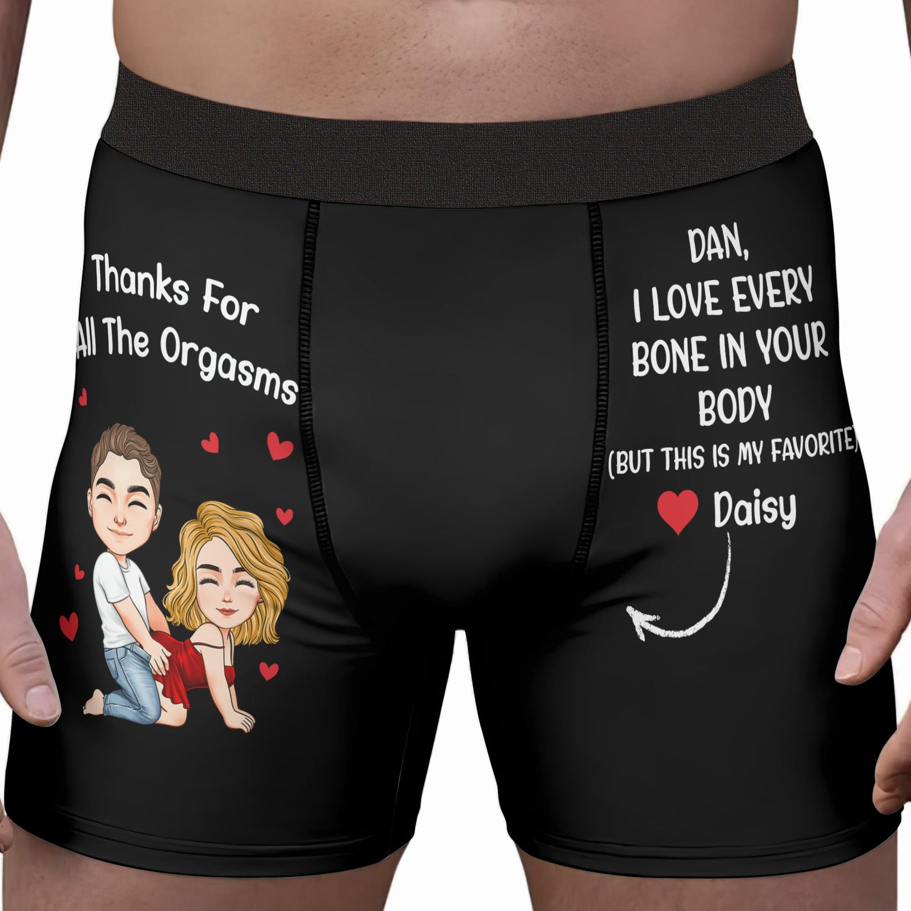 I Love Every Bone In Your Body But This Is My Favorite - Personalized Men's Boxer Briefs