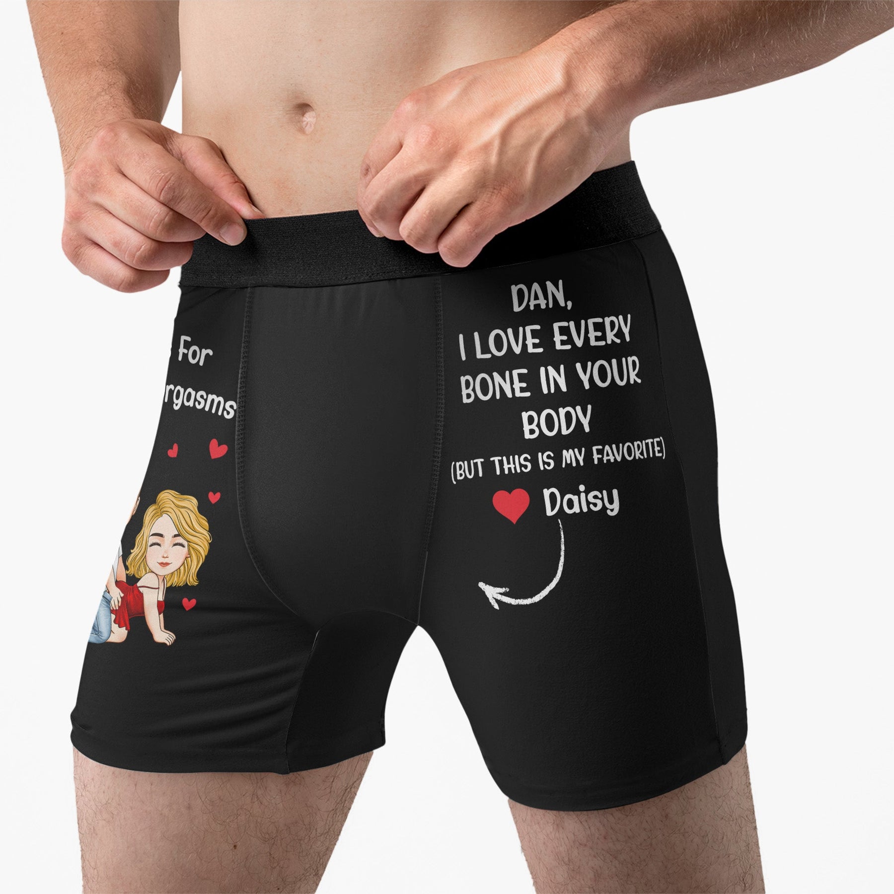 I Love Every Bone In Your Body But This Is My Favorite - Personalized Men's Boxer Briefs