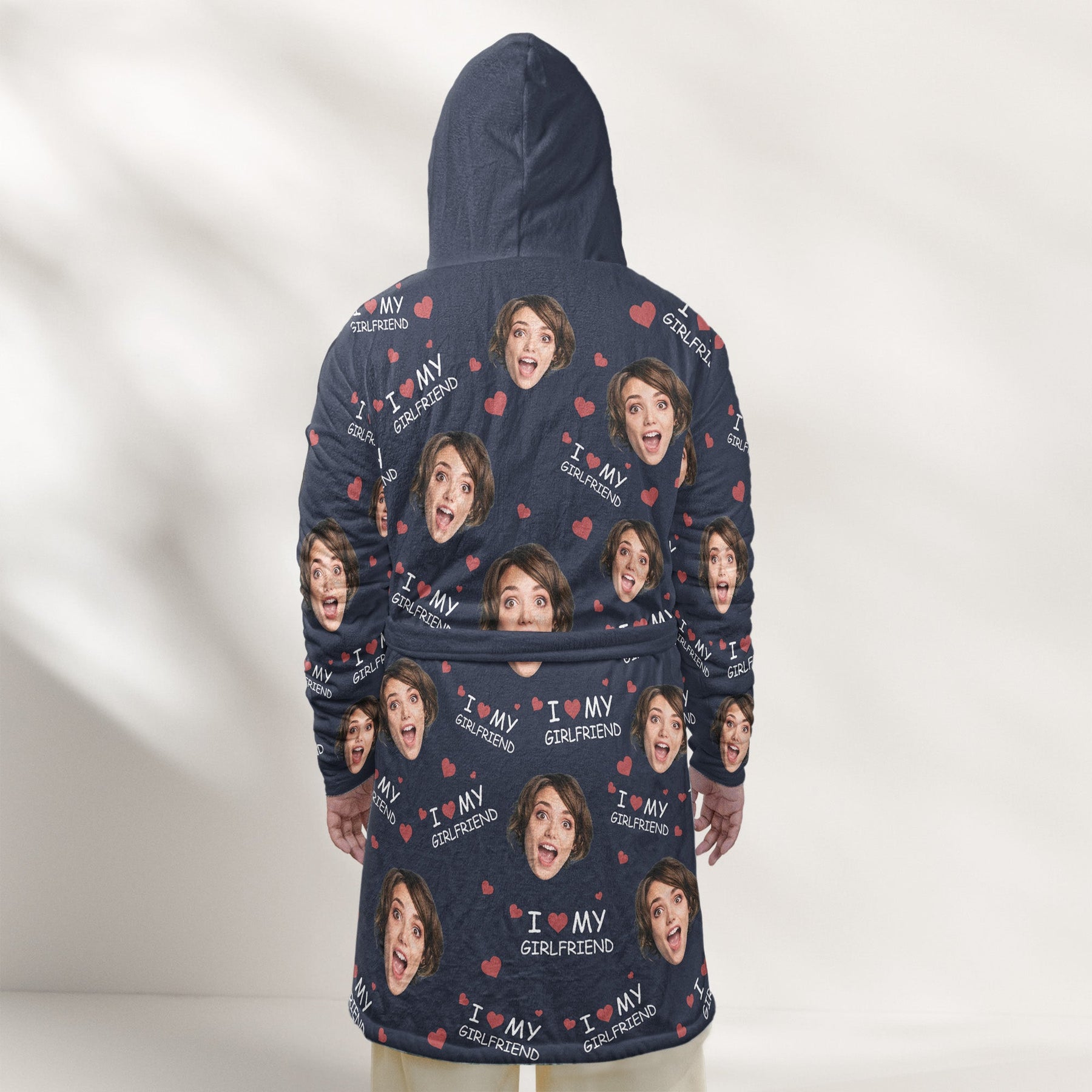 I Love My Wife, Honey.... - Personalized Photo Hooded Robe