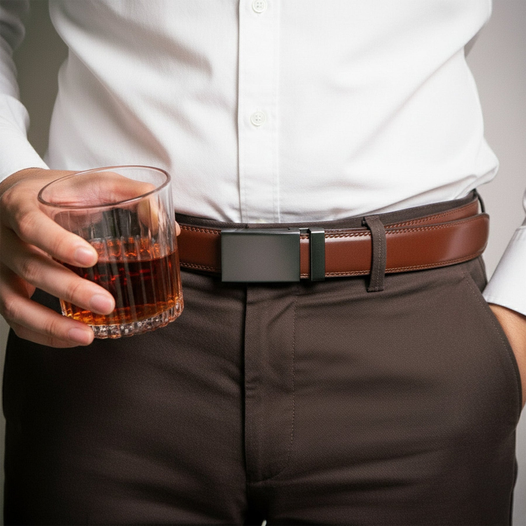 I Love You For Who You Are But That Sure Is A Bonus - Personalized Leather Belt With Engraved Buckle