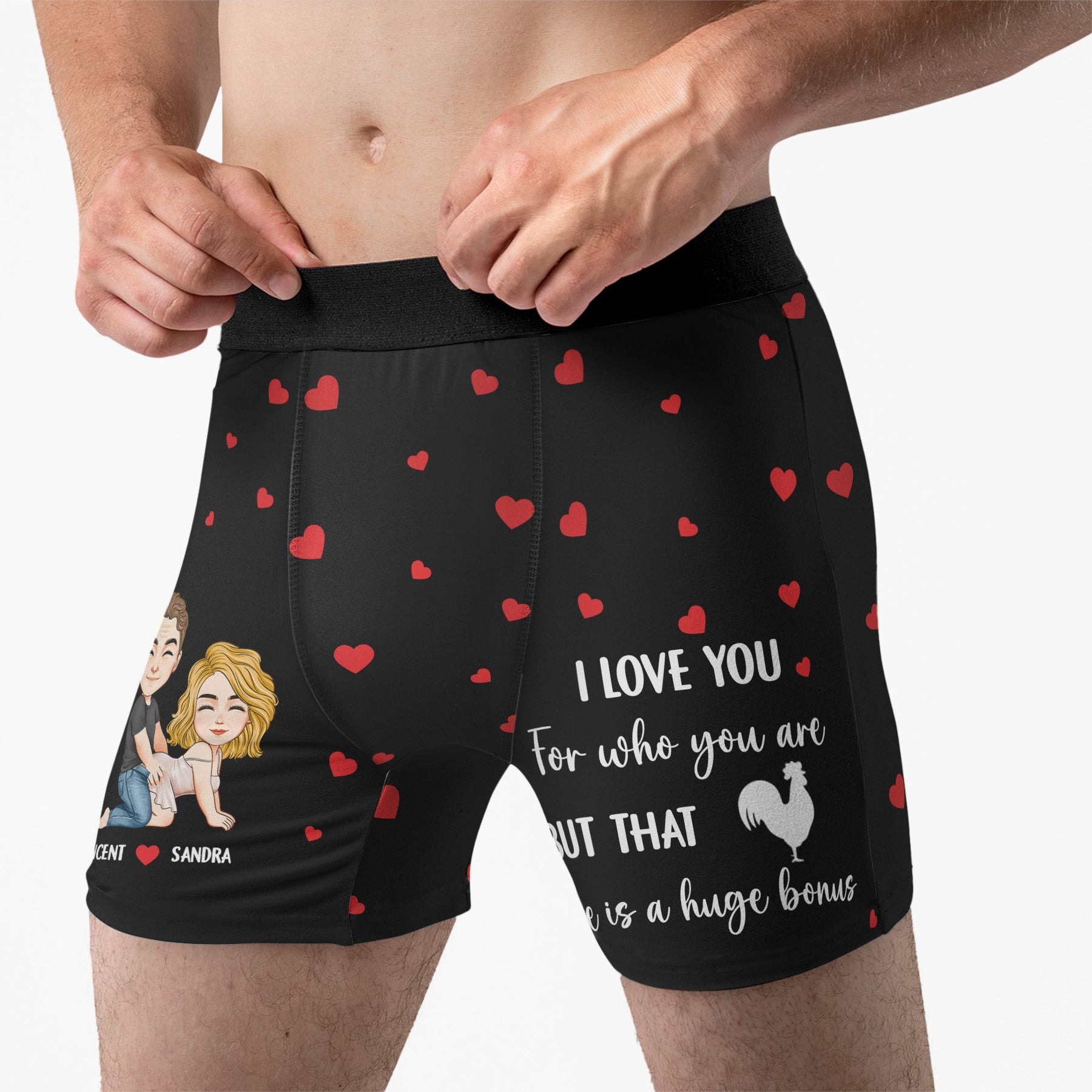 I Love You For Who You Are But That Sure Is A Bonus - Personalized Men's Boxer Briefs