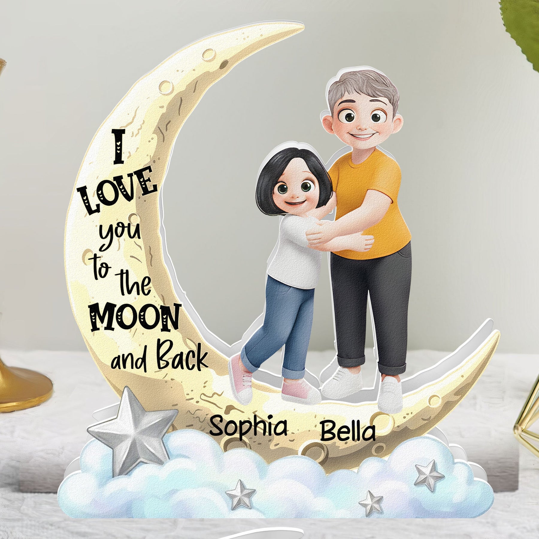 I Love You To The Moon And Back - Personalized Night Light
